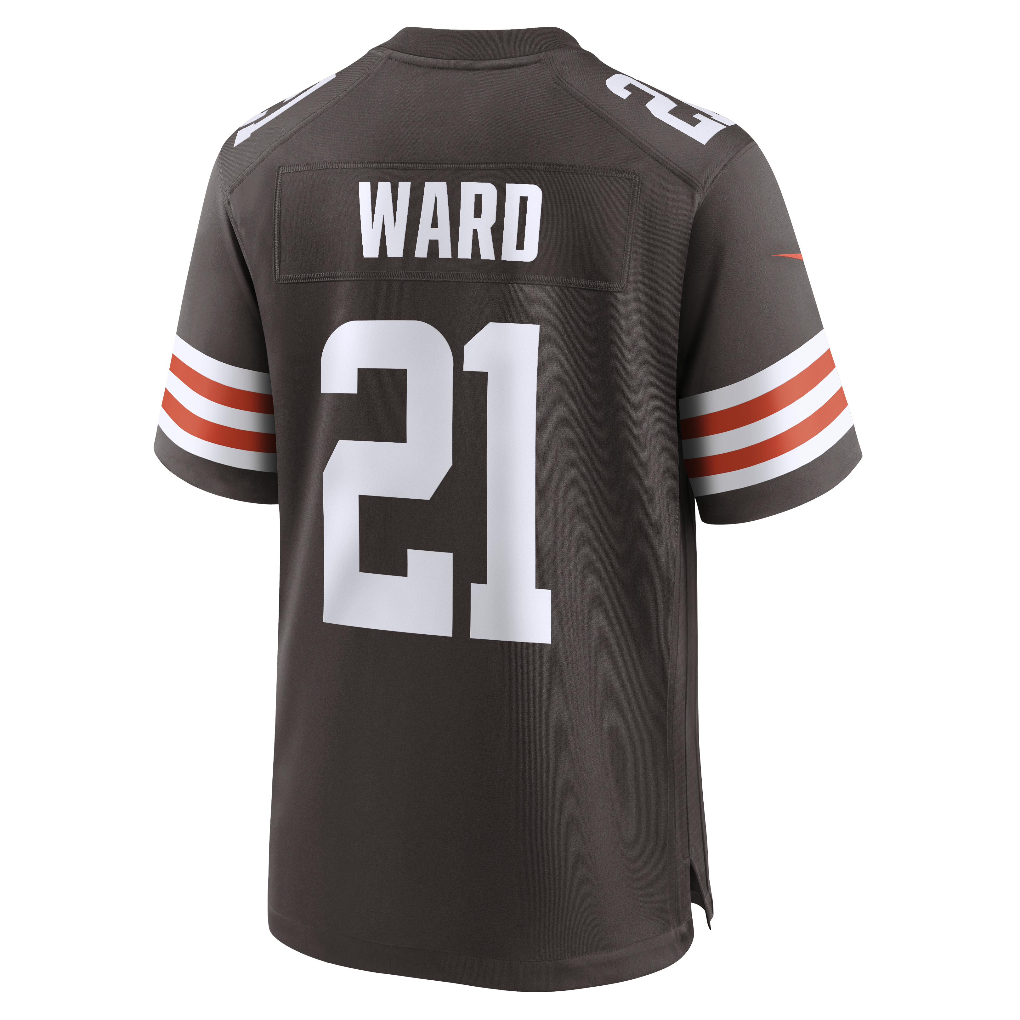Cleveland Browns Nike Game Home Jersey - Brown - Denzel Ward - Mens, , rebel_hi-res