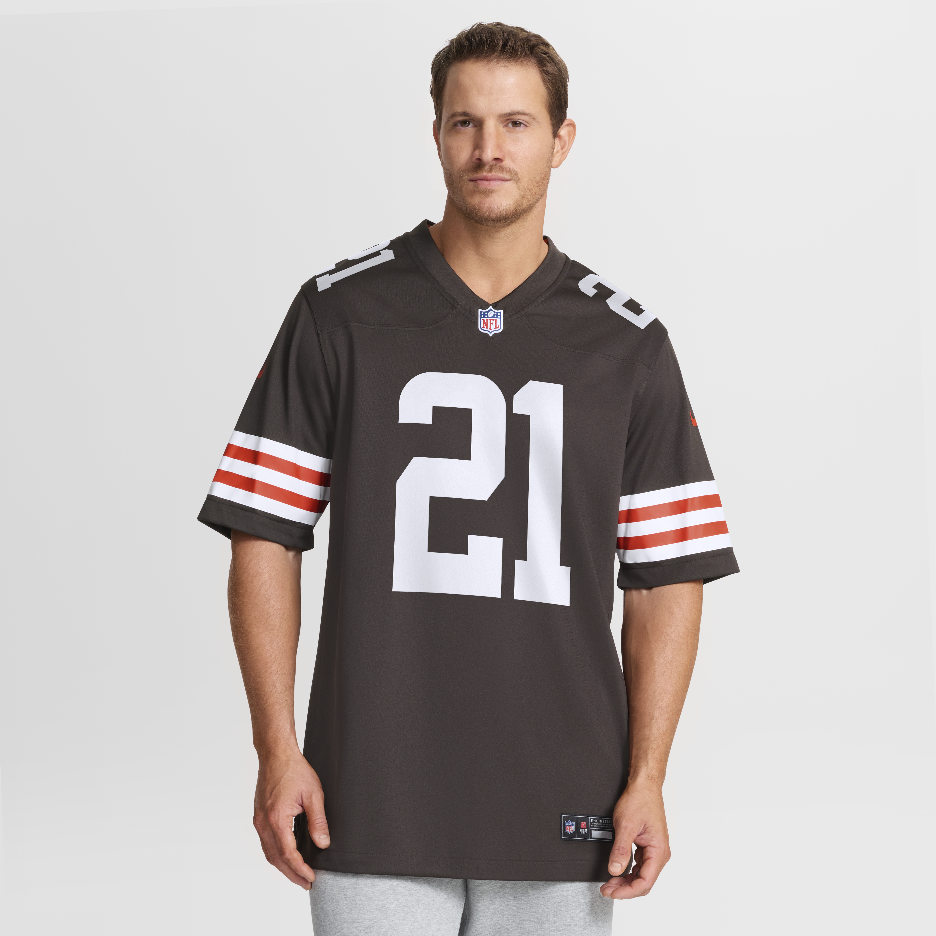Cleveland Browns Nike Game Home Jersey - Brown - Denzel Ward - Mens, , rebel_hi-res