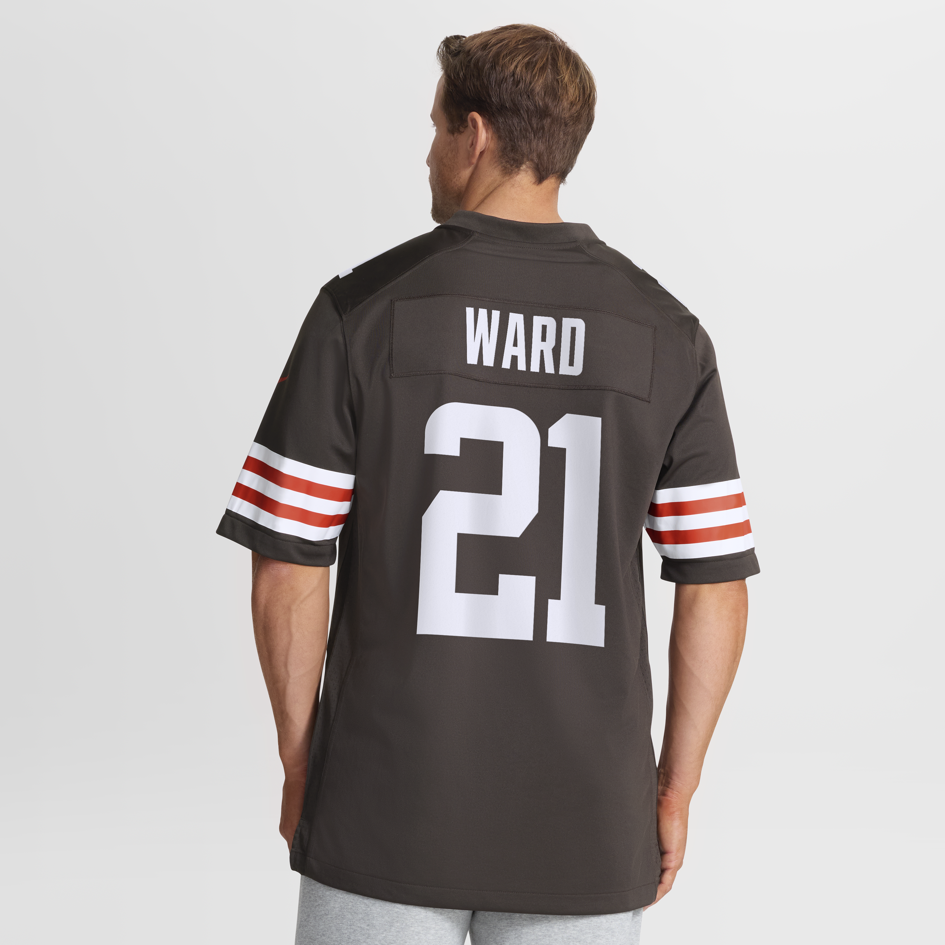 Cleveland Browns Nike Game Home Jersey - Brown - Denzel Ward - Mens, , rebel_hi-res