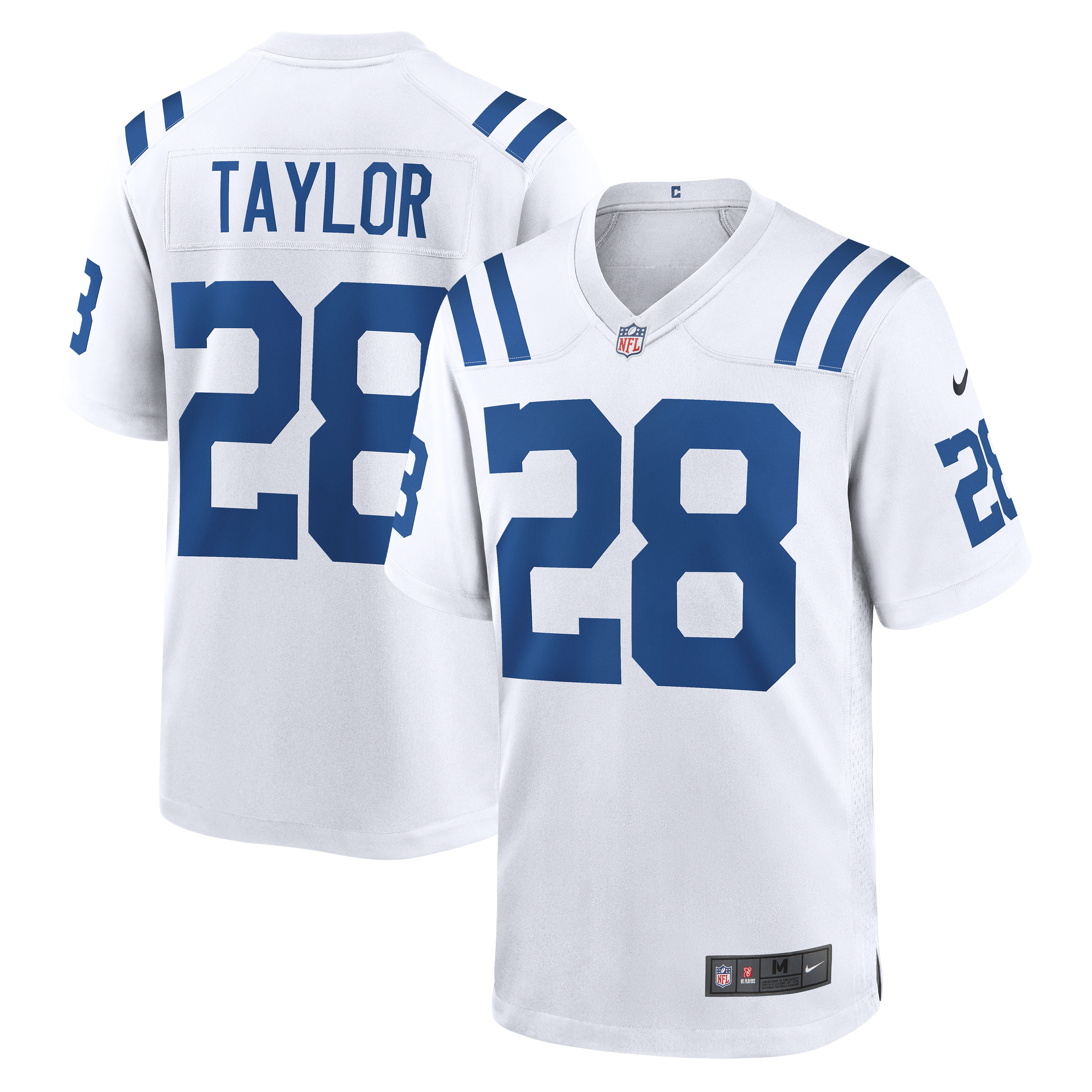 Indianapolis Colts Nike Game Road Jersey - White - Jonathan Taylor - Mens, , rebel_hi-res