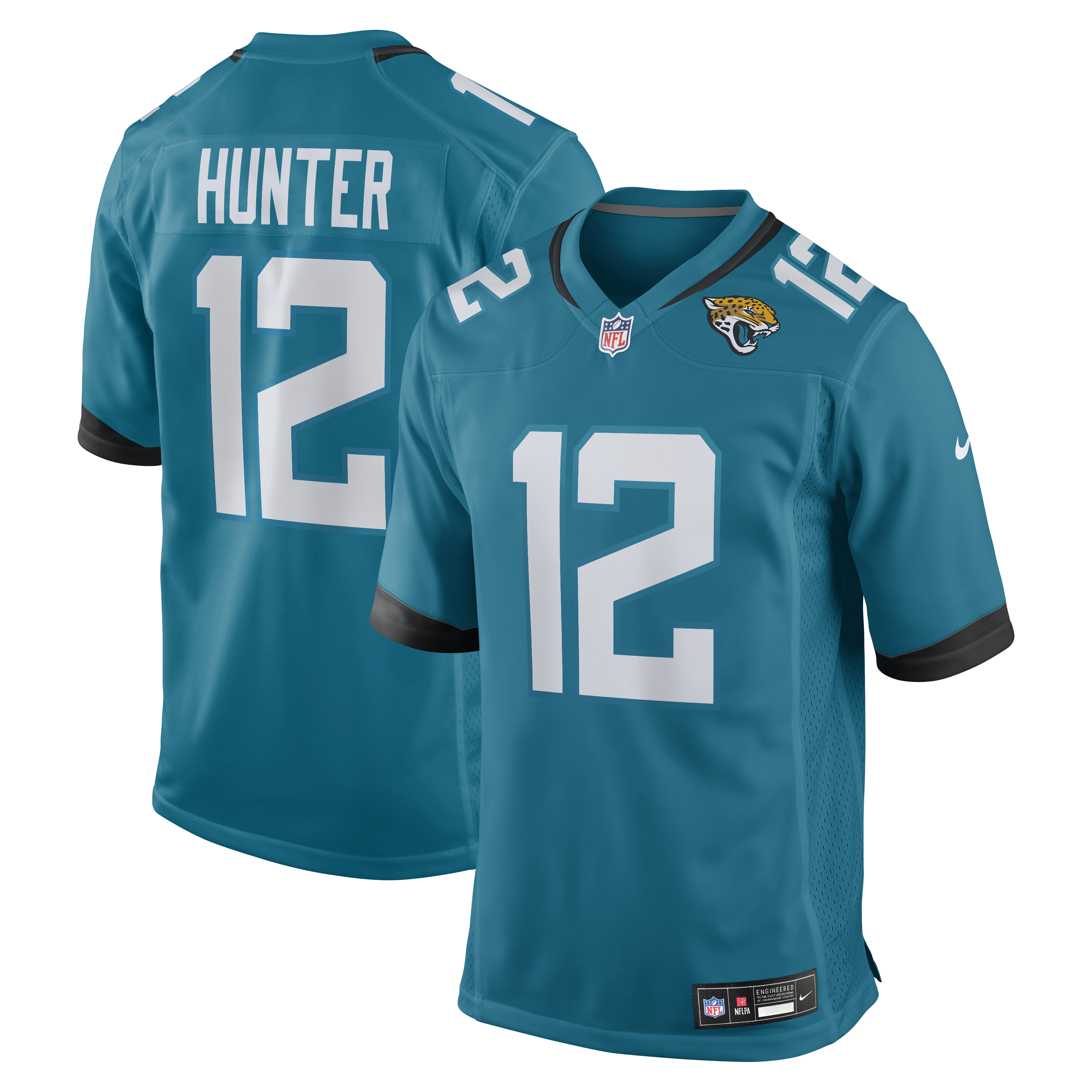Jacksonville Jaguars Nike Game Alternate Jersey - Teal - Travis Hunter - Mens, , rebel_hi-res