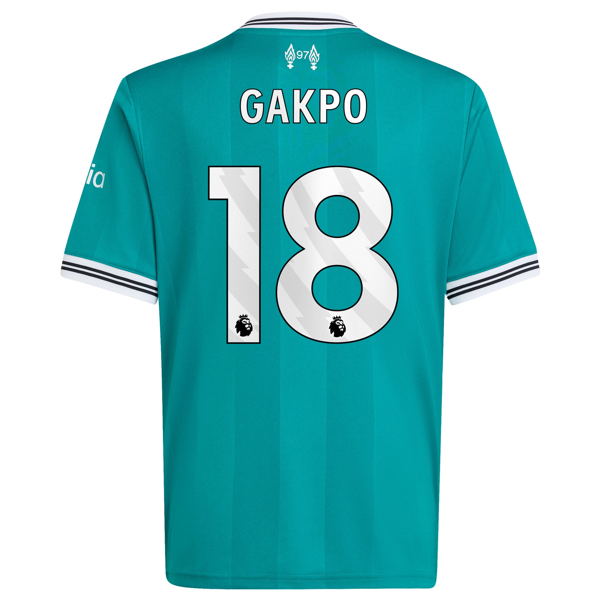Liverpool adidas Third Shirt 2025-26 - Kids with Gakpo 18 printing, , rebel_hi-res