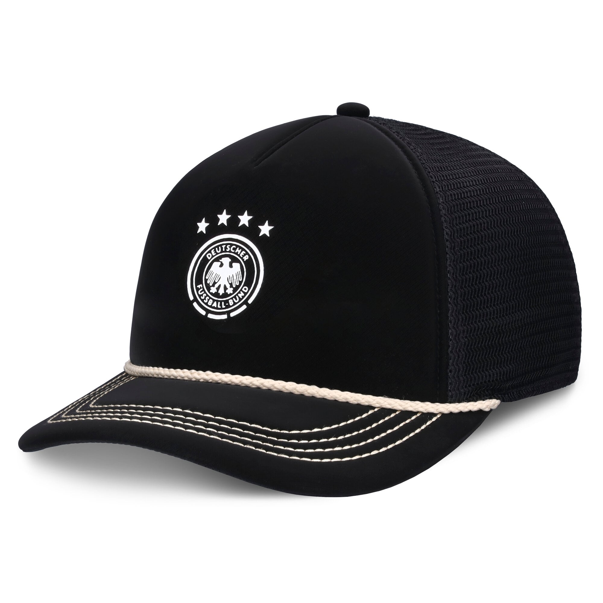 Germany DFB Dusk 5 Panel Foam Front Snapback Cap - Black - Mens, , rebel_hi-res