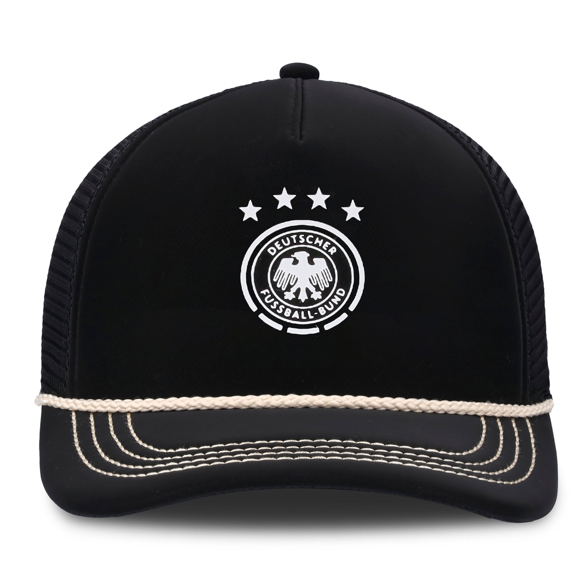 Germany DFB Dusk 5 Panel Foam Front Snapback Cap - Black - Mens, , rebel_hi-res