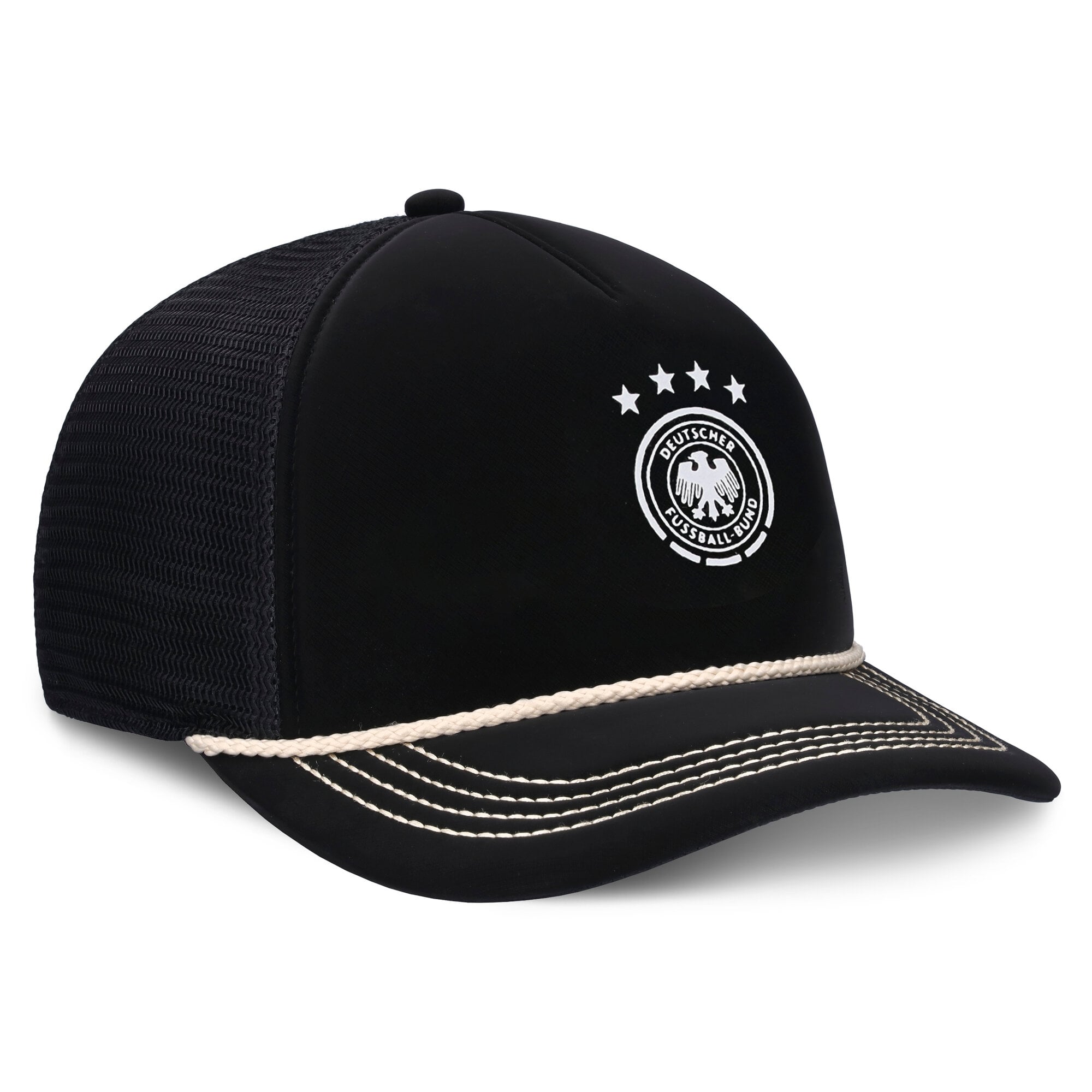 Germany DFB Dusk 5 Panel Foam Front Snapback Cap - Black - Mens, , rebel_hi-res