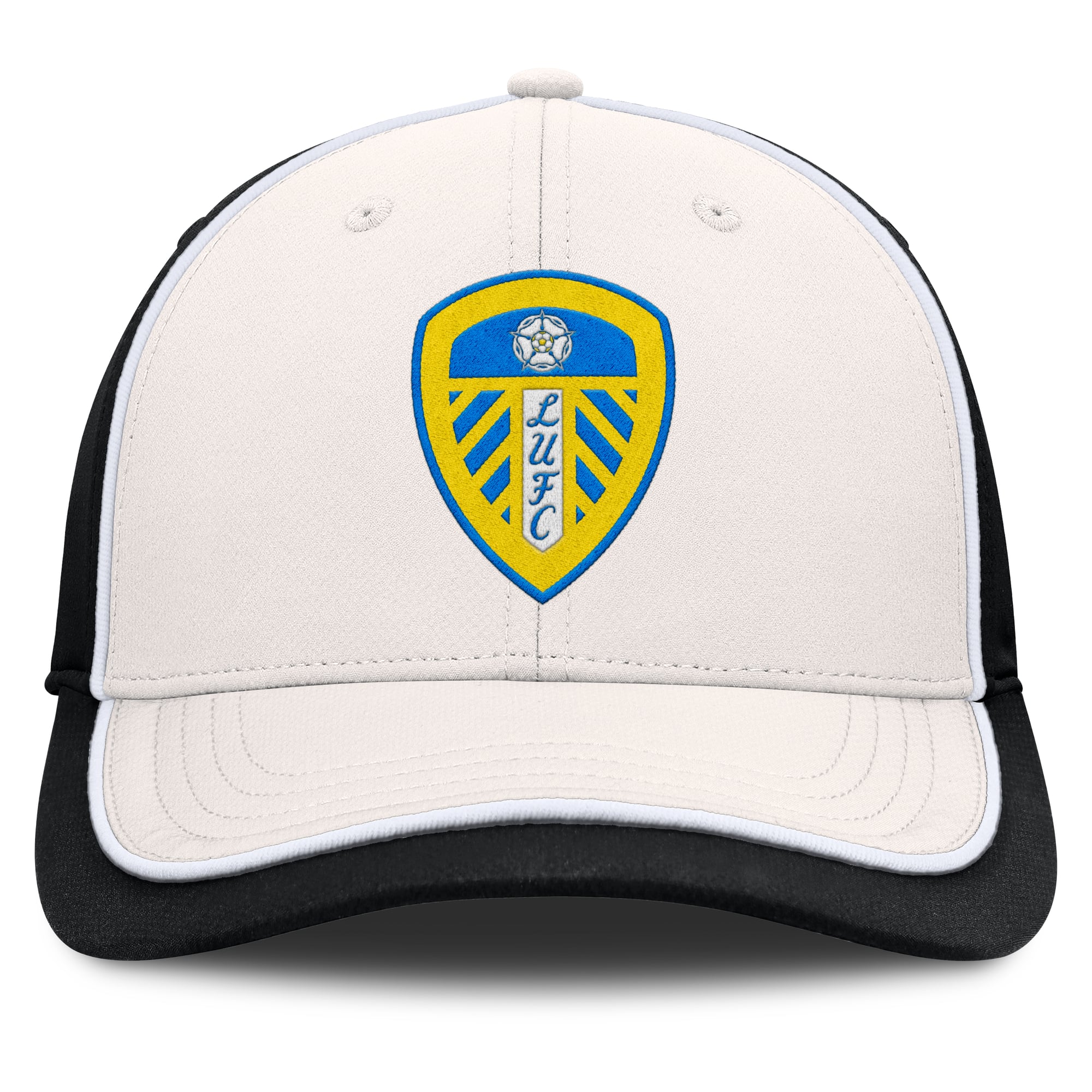 Leeds United Circuit Structured Adjustable Snapback Cap - Black - Mens, , rebel_hi-res