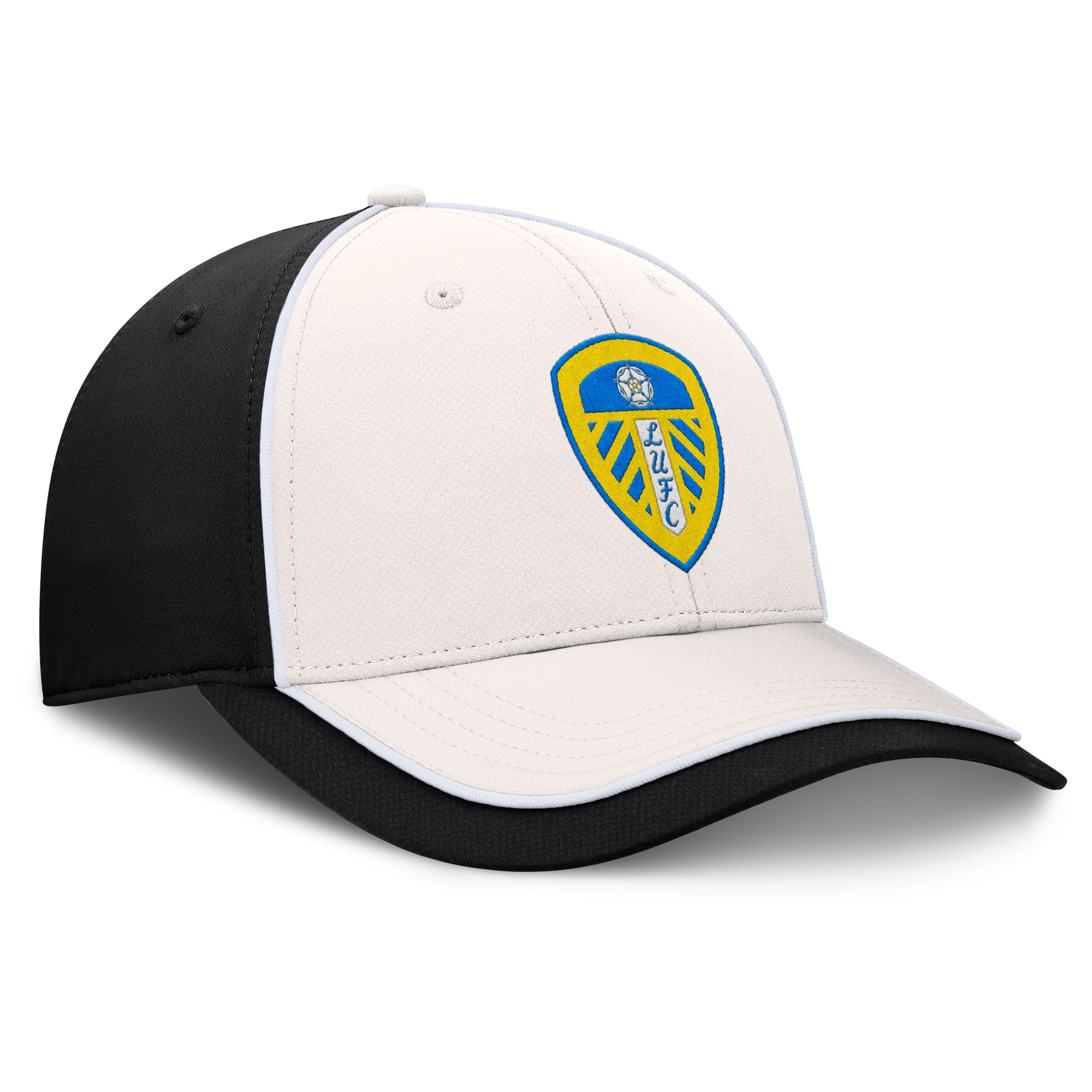 Leeds United Circuit Structured Adjustable Snapback Cap - Black - Mens, , rebel_hi-res