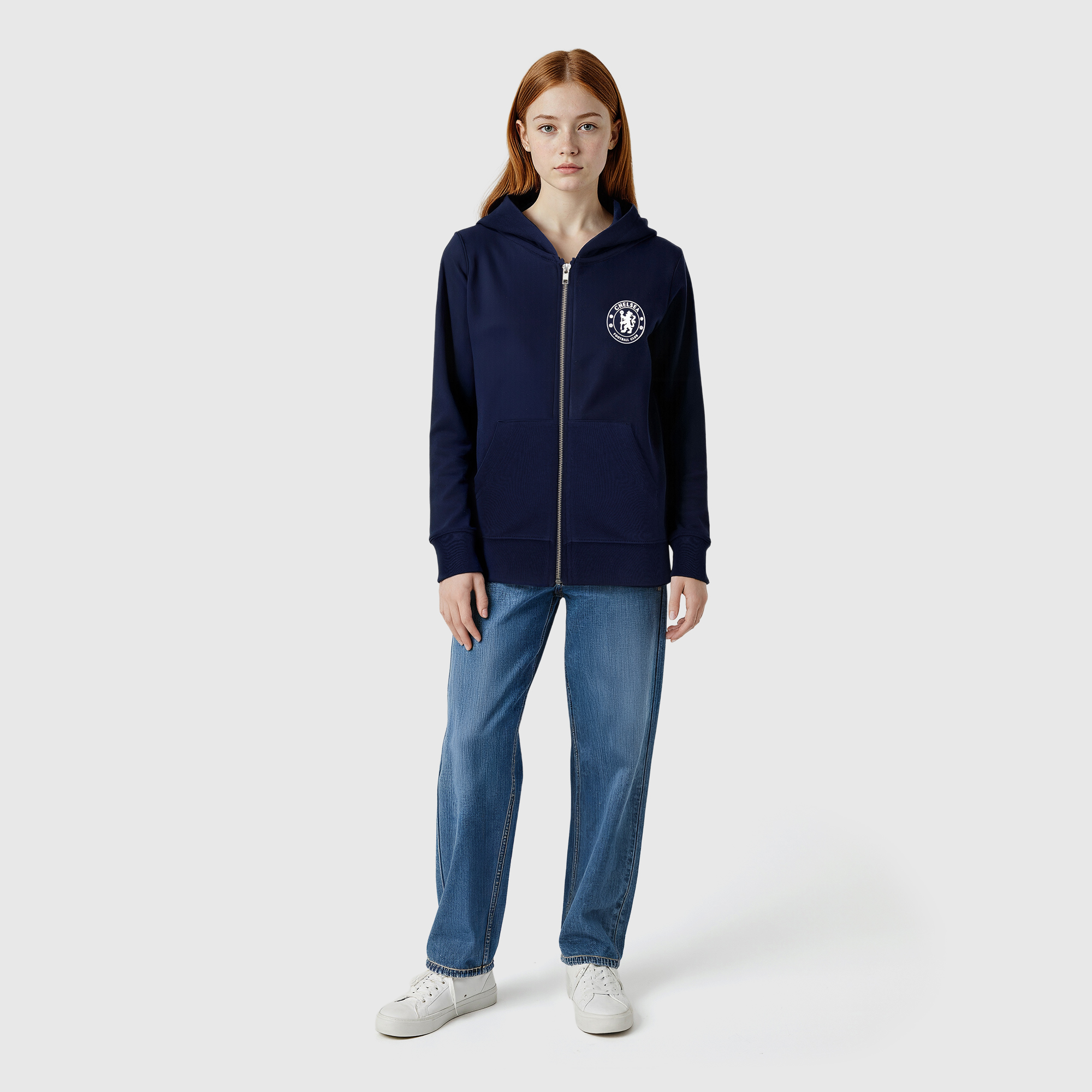 Zip Code Chelsea Chelsea Core Zip Through Hoodie - Navy - Boys | Rebel Sport