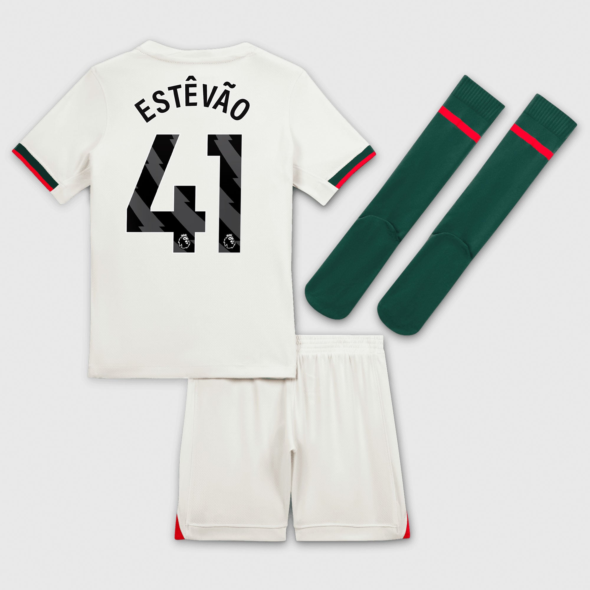 Chelsea Nike Away Stadium MiniKit 2025-26 - Little Kids with Est&ecirc;v&atilde;o 41 printing, , rebel_hi-res