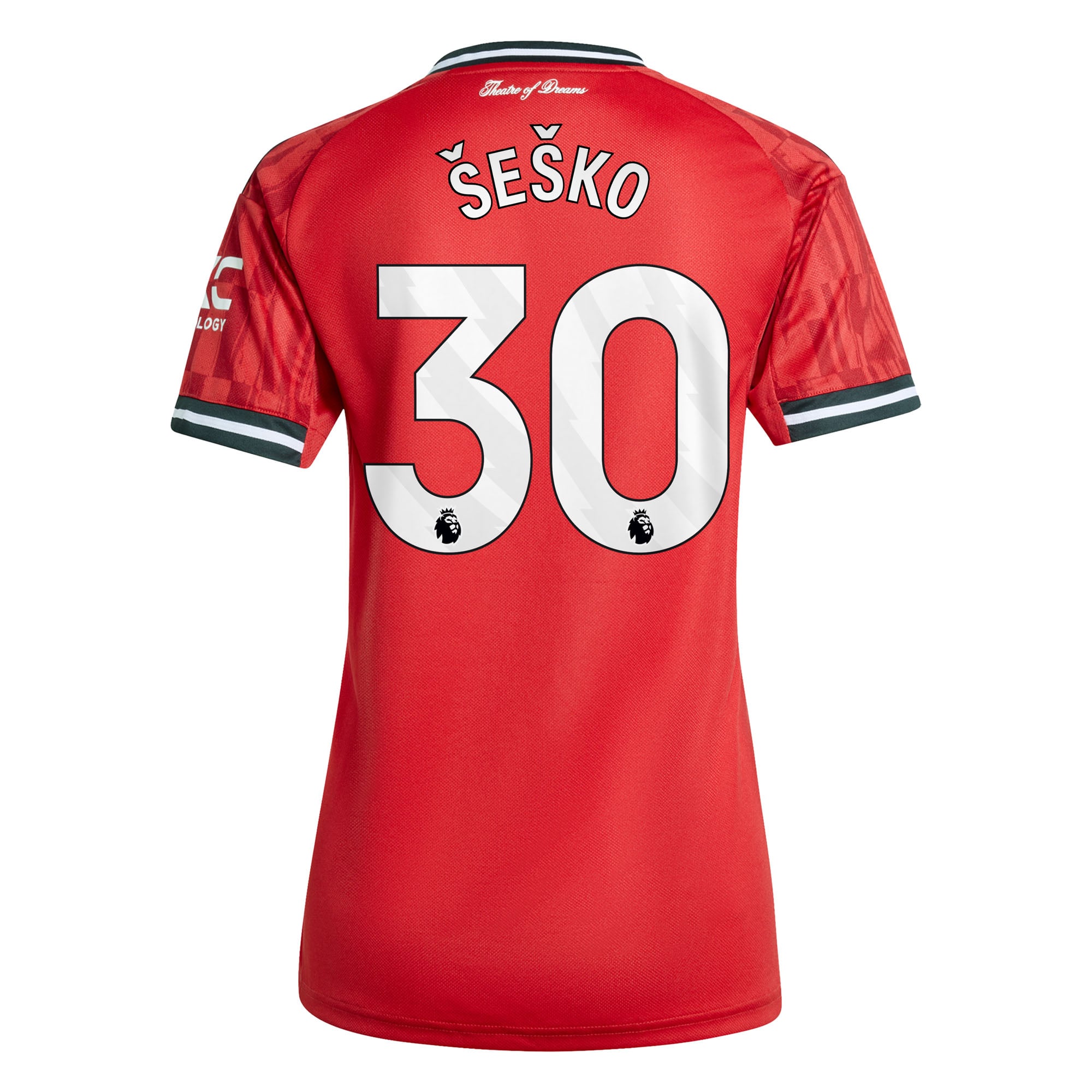 Manchester United adidas Home Shirt 2025-26 - Womens with &Scaron;e&scaron;ko 30 printing, , rebel_hi-res