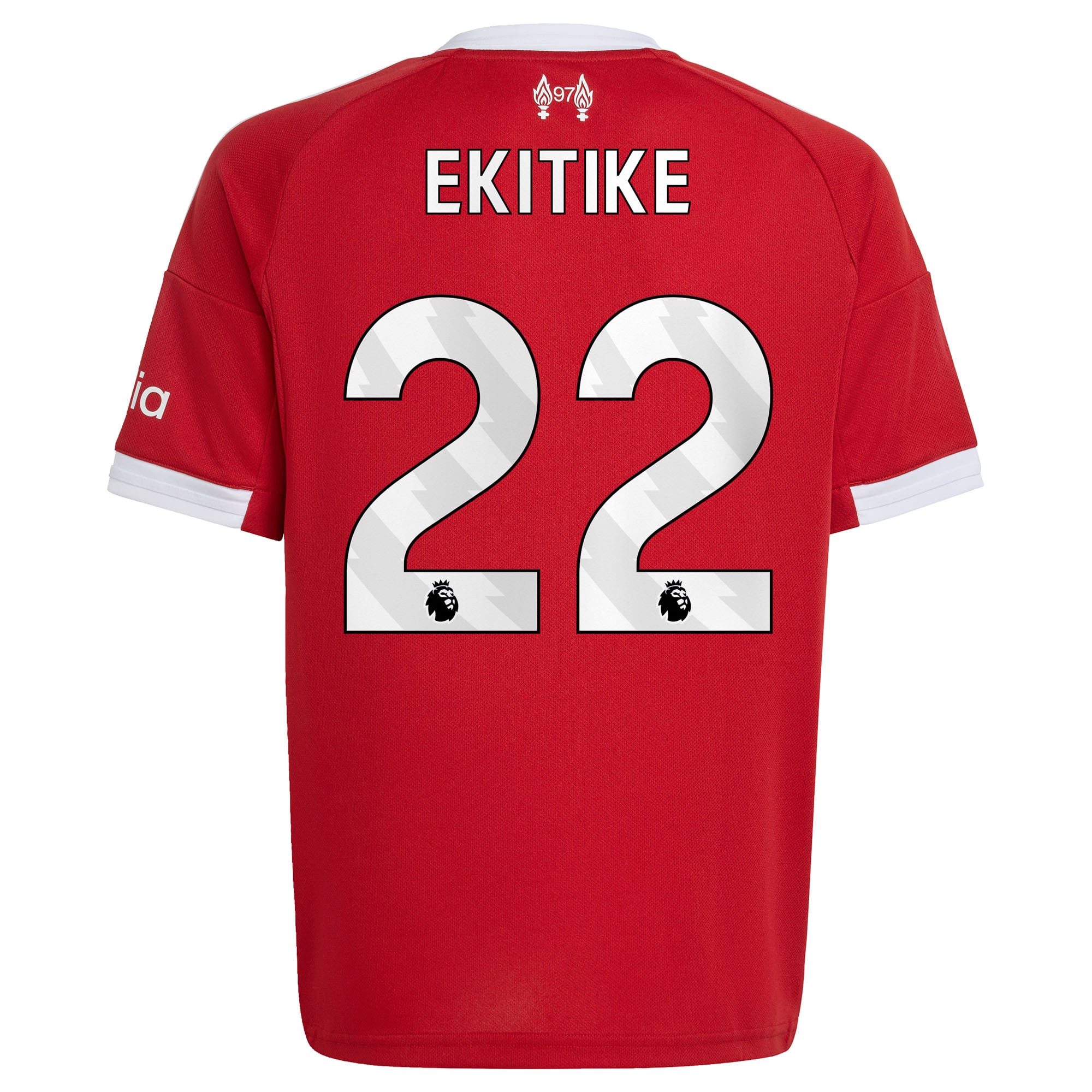 Liverpool adidas Home Shirt 2025-26 - Kids with Ekitike 22 printing, , rebel_hi-res