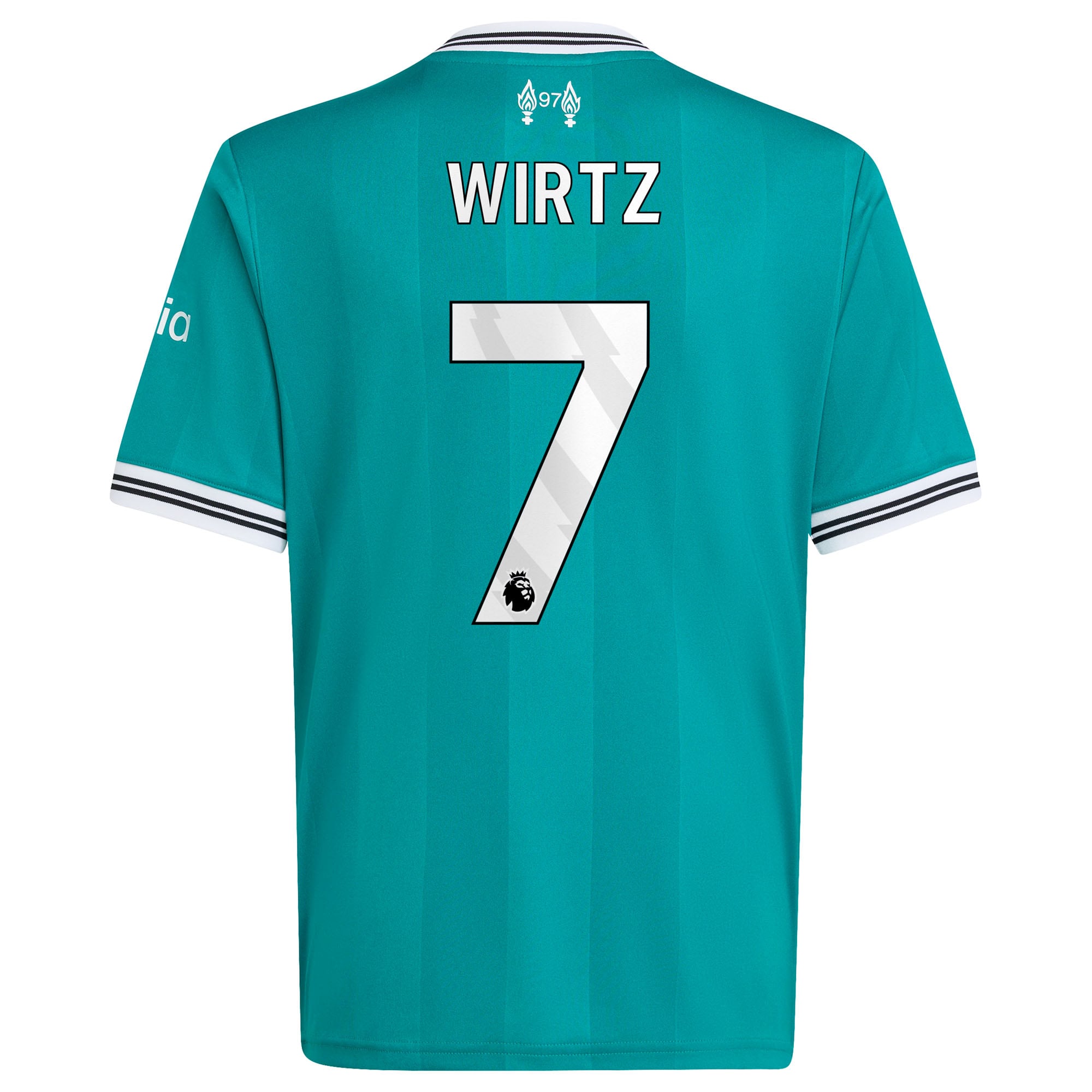 Liverpool adidas Third Shirt 2025-26 - Kids with Wirtz 7 printing, , rebel_hi-res
