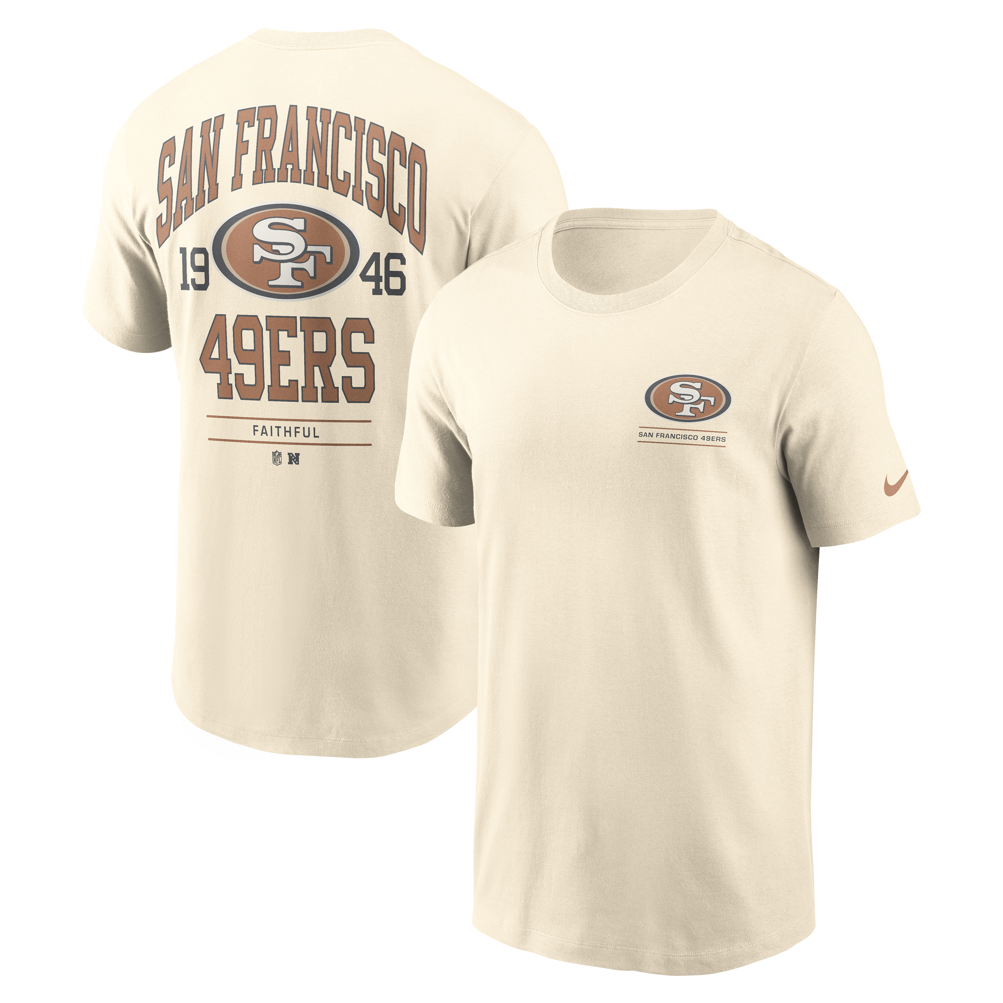 San Francisco 49ers Nike Club Crew T-Shirt - Mens, , rebel_hi-res