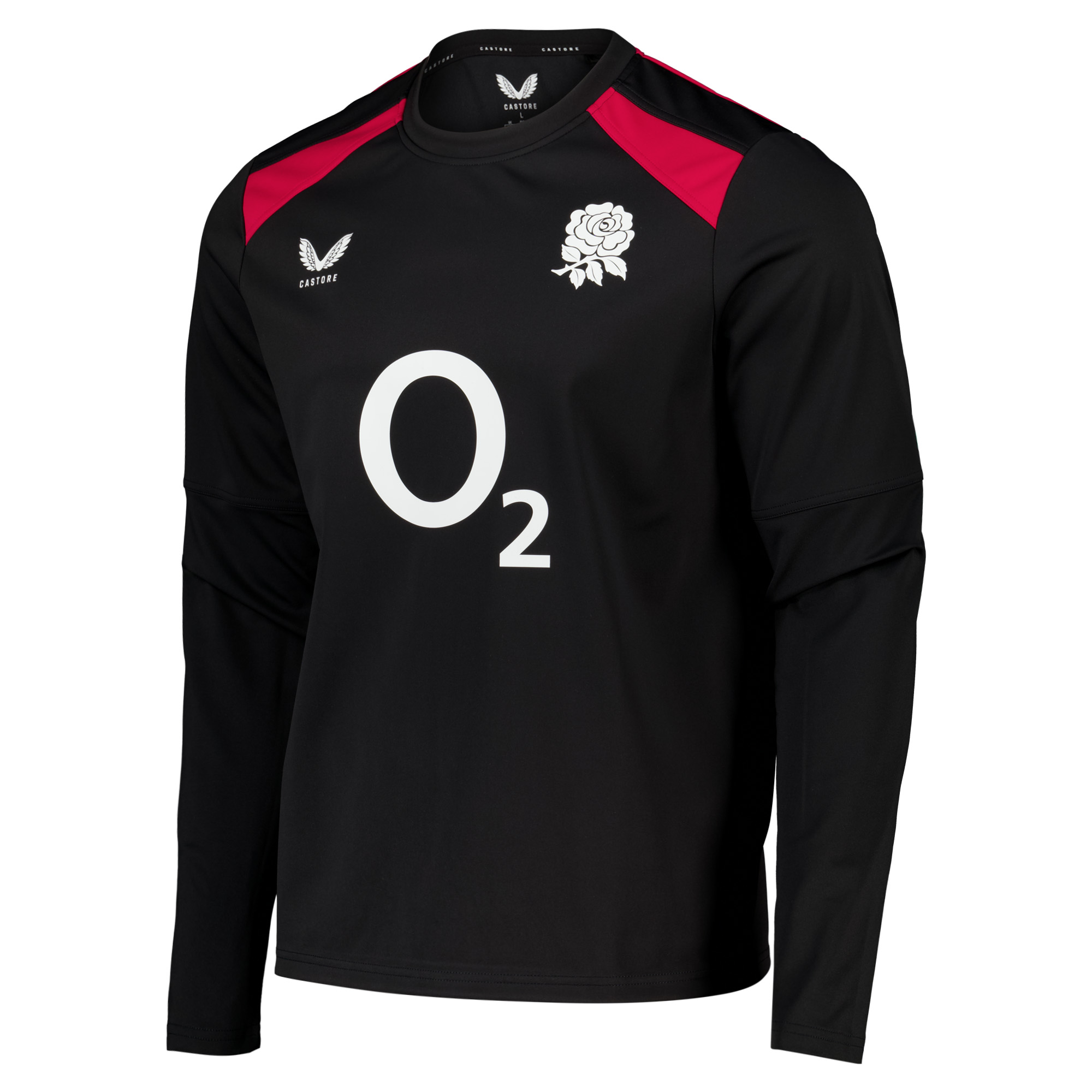 England Rugby Contact Drill Long Sleeve Top - Black, , rebel_hi-res