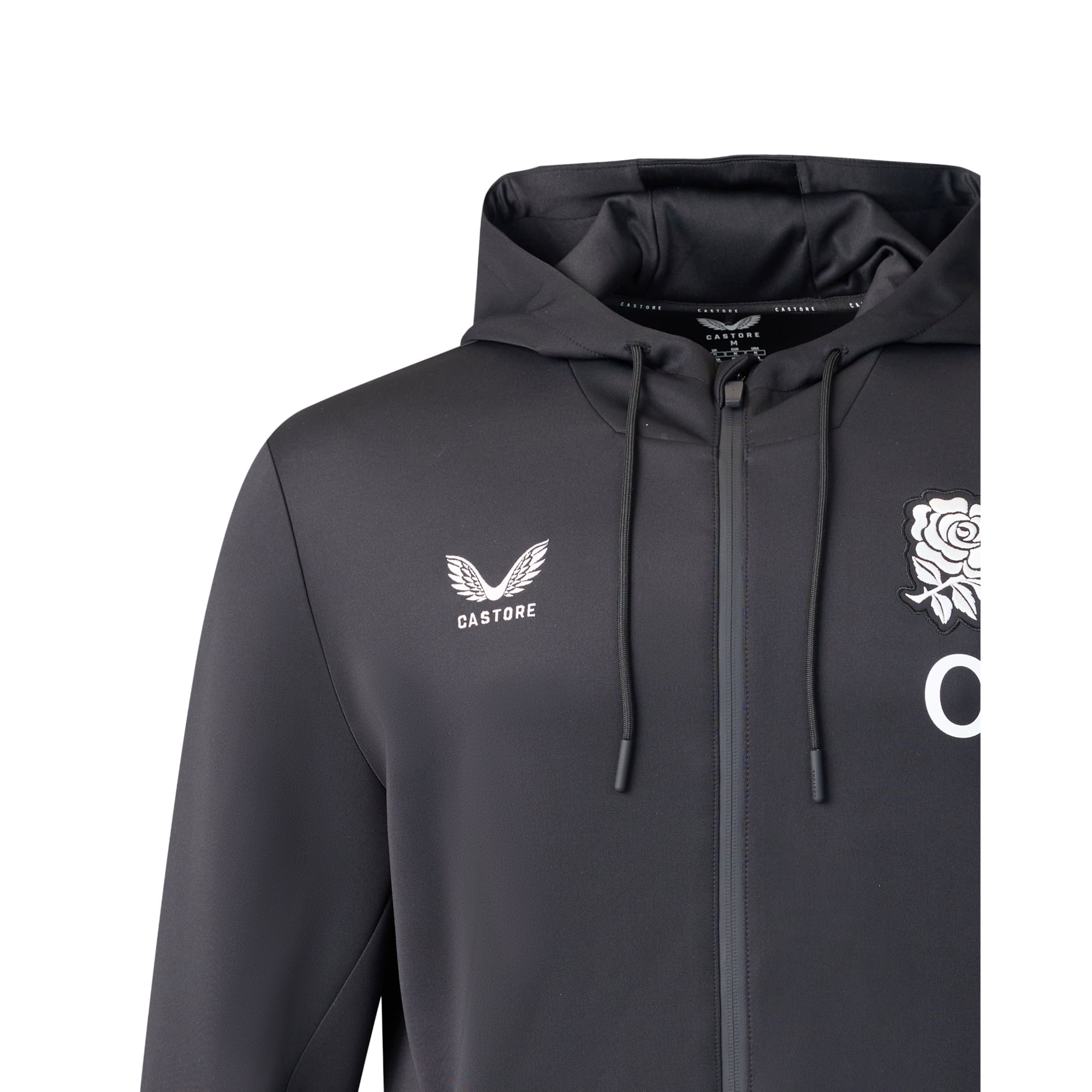England Rugby Adapt Full Zip Hoodie - Black, , rebel_hi-res