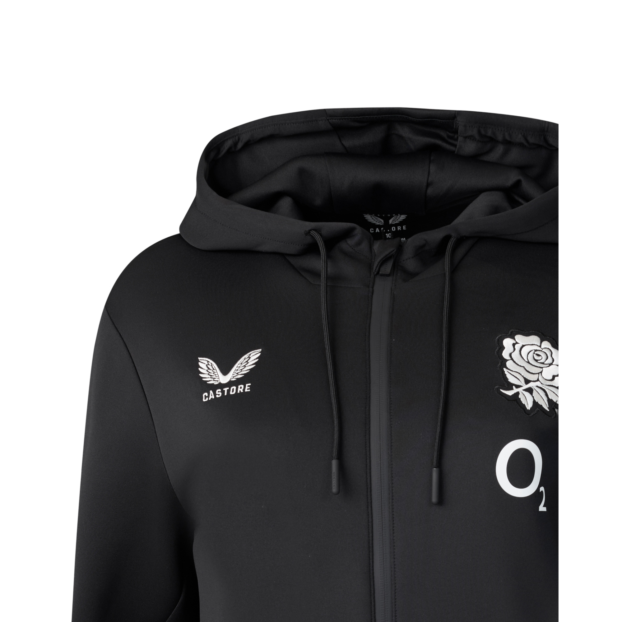 England Rugby Adapt Full Zip Hoodie - Black - Womens, , rebel_hi-res