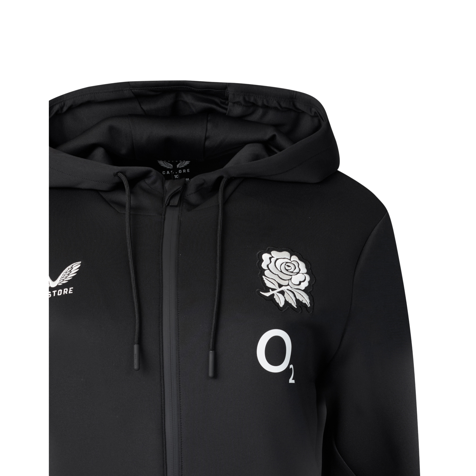 England Rugby Adapt Full Zip Hoodie - Black - Womens, , rebel_hi-res