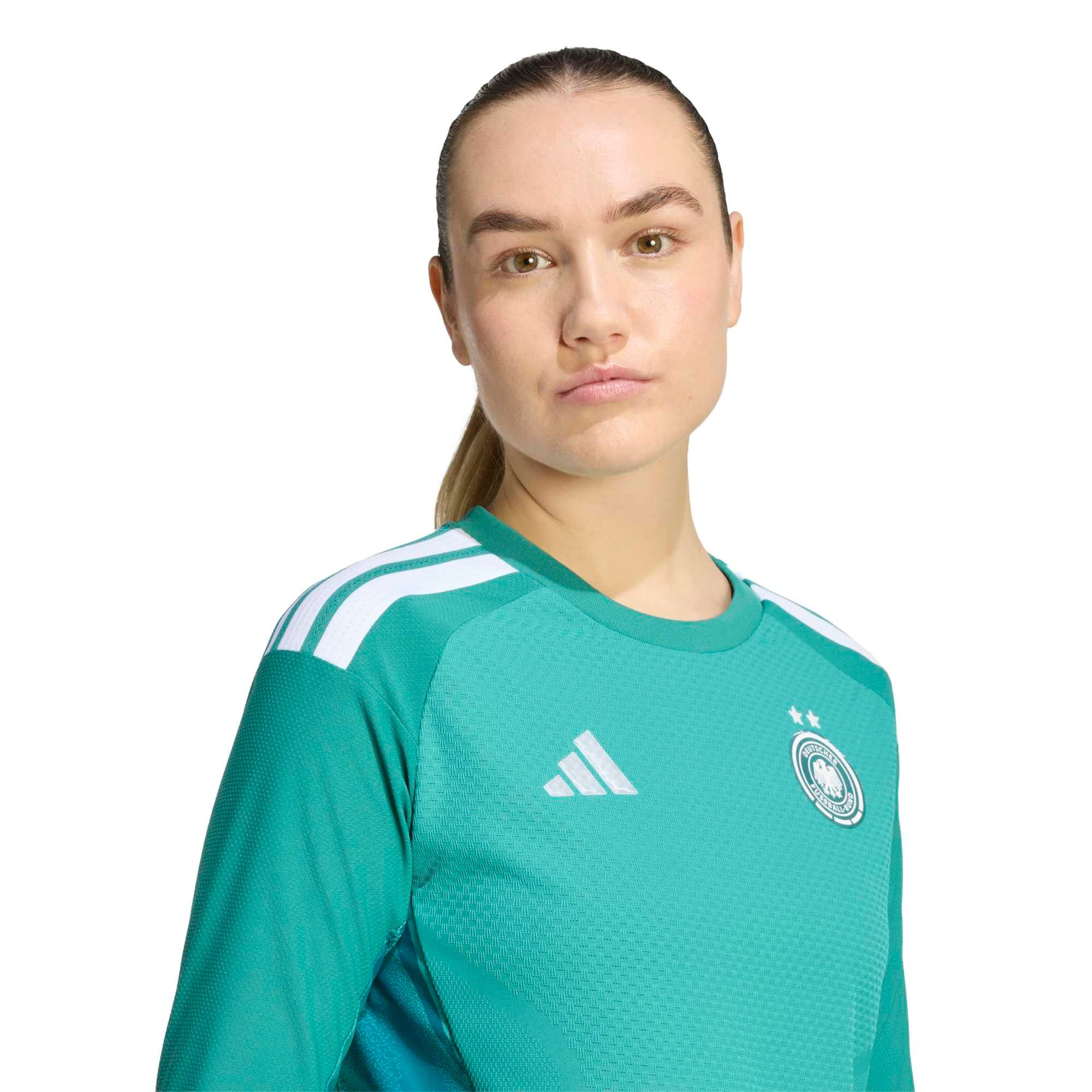 Germany National Team adidas Home Goalkeeper Authentic Shirt 2026 - Womens - 2 Stars, , rebel_hi-res