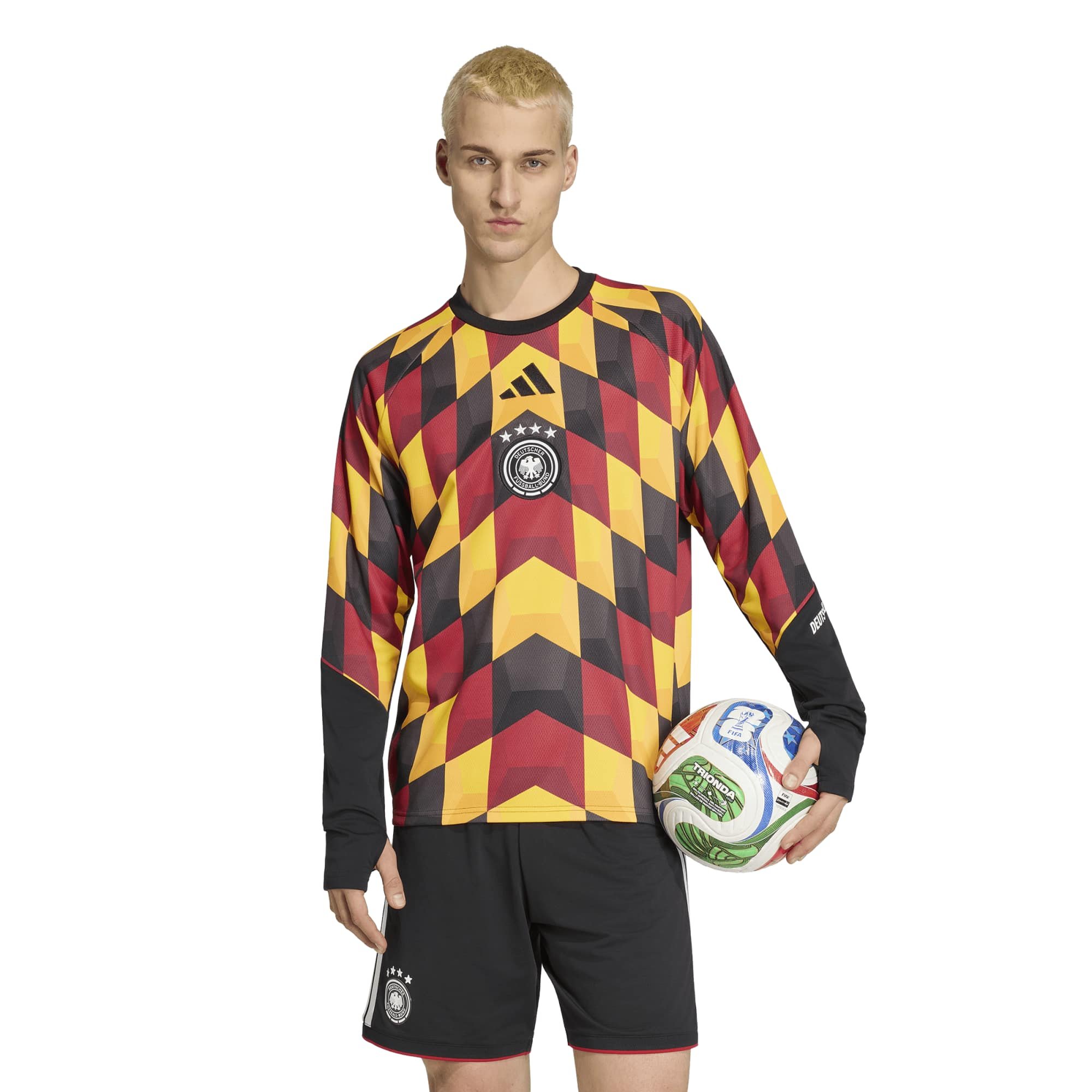 Germany DFB adidas Home Pre Match Warm Top - Black, , rebel_hi-res