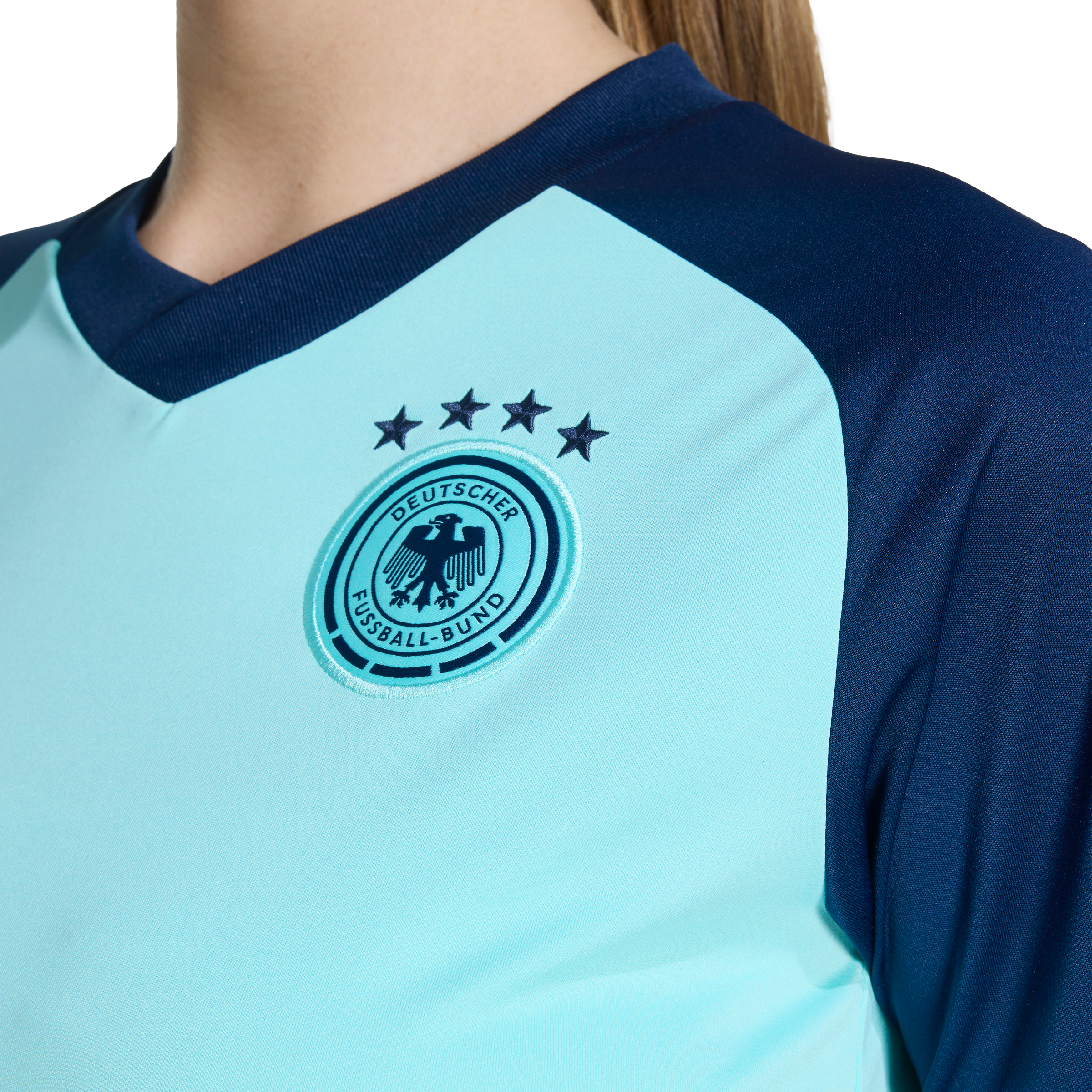 Germany National Team adidas Away Pre Match Top - Blue - Womens, , rebel_hi-res