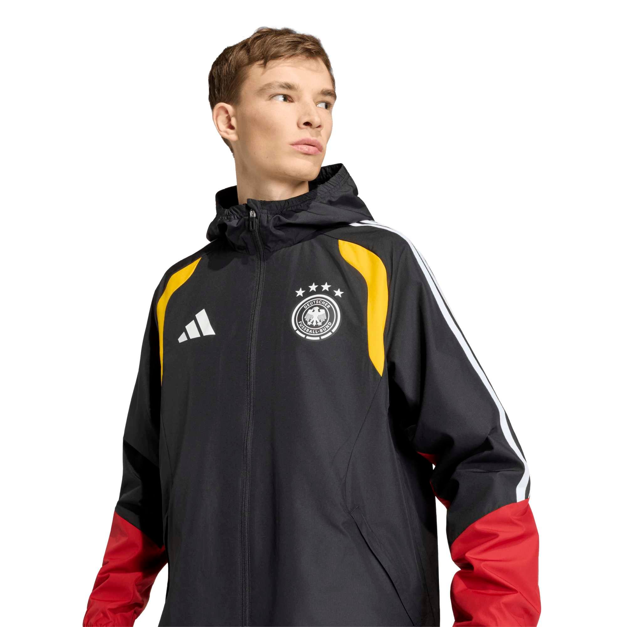 Germany National Team adidas Training All Weather Jacket - Black, , rebel_hi-res
