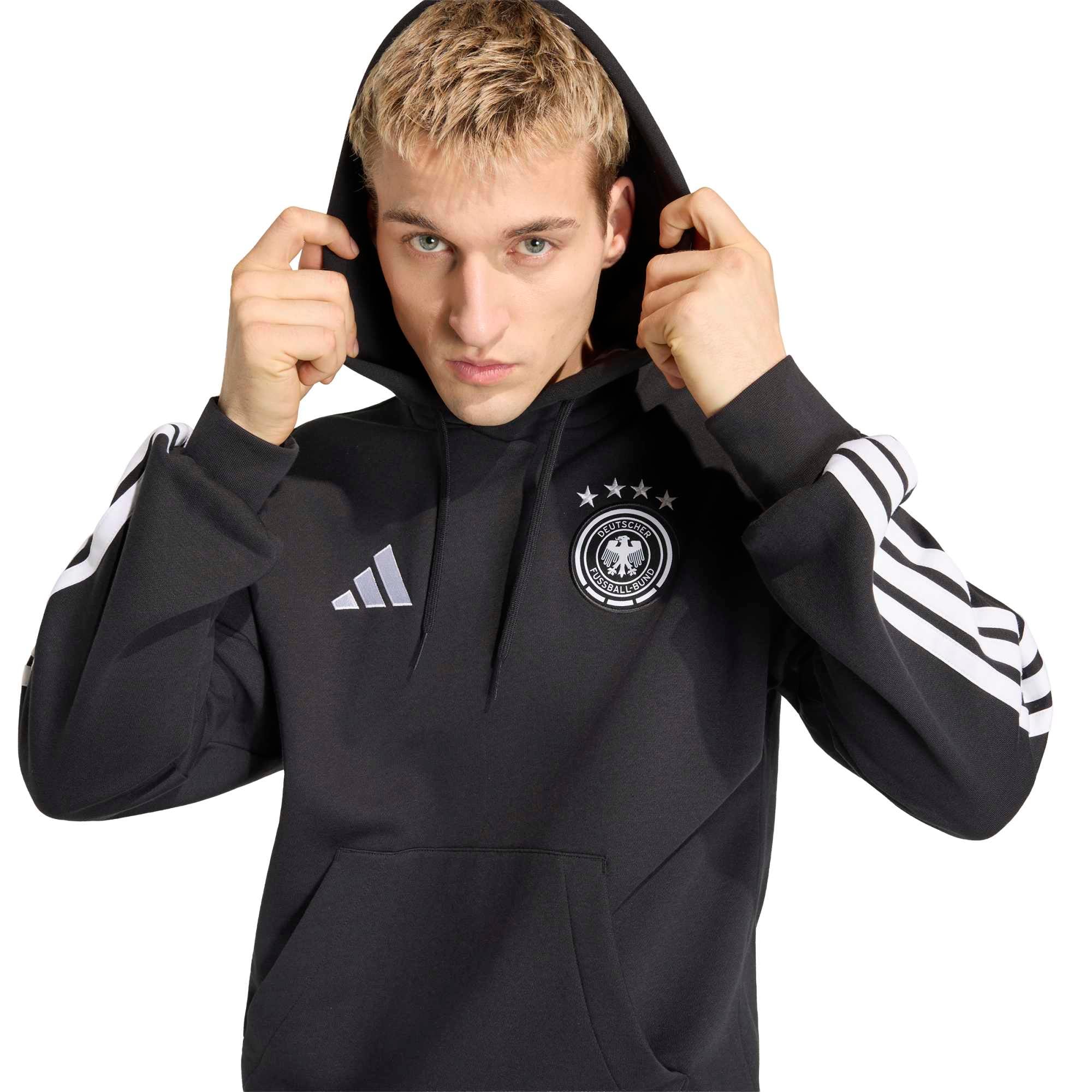 Germany National Team adidas DNA Fleece Hoodie - Black, , rebel_hi-res