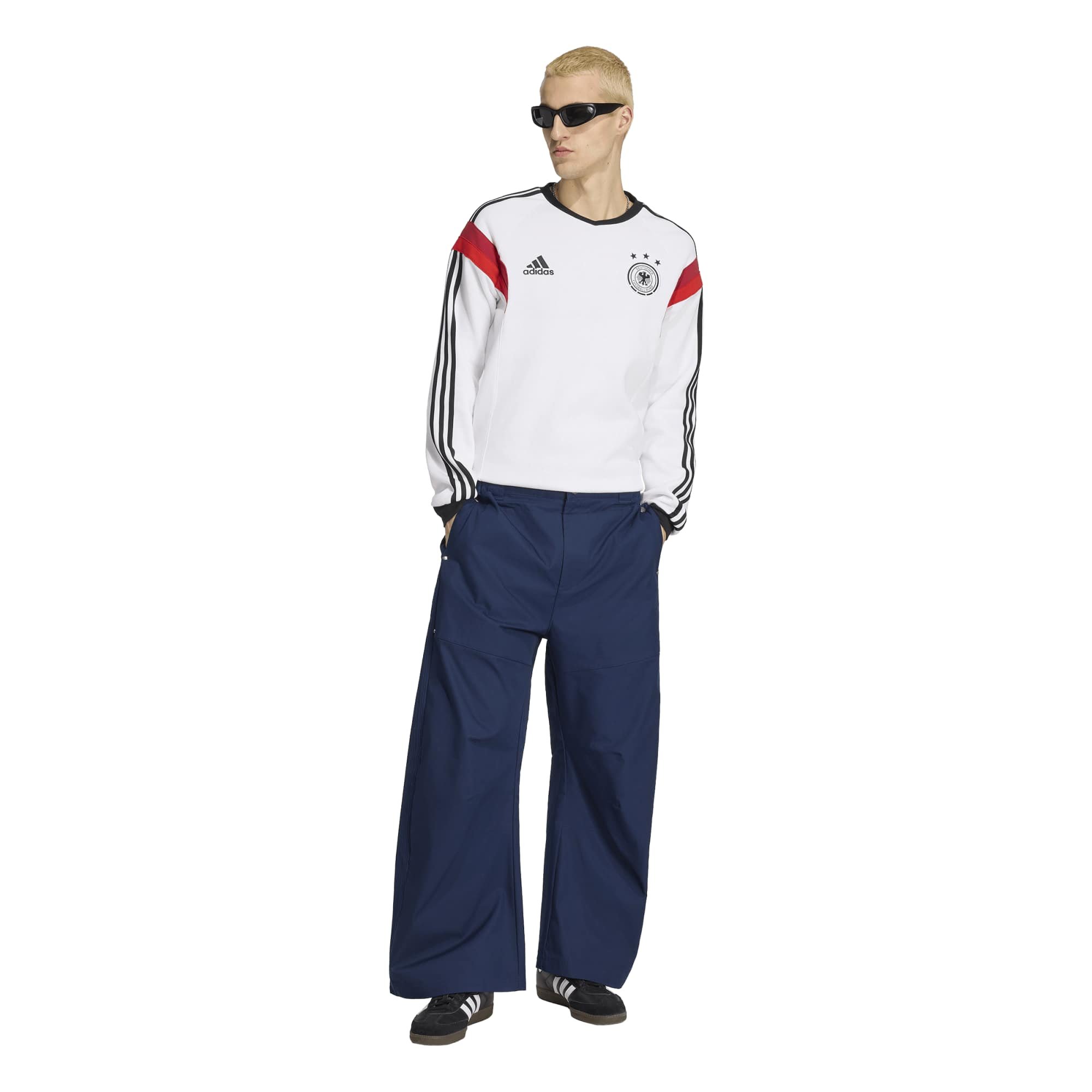 Germany National Team adidas 2014 Away Crew Sweater - White, , rebel_hi-res