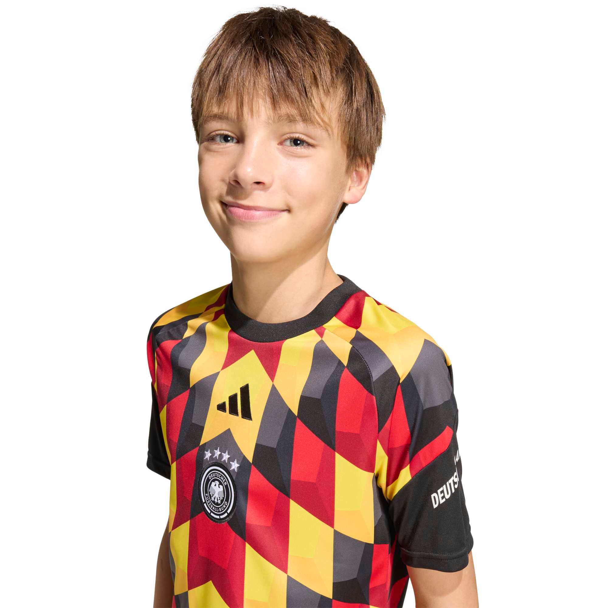 Germany DFB adidas Home Pre Match Top - Black - Kids, , rebel_hi-res