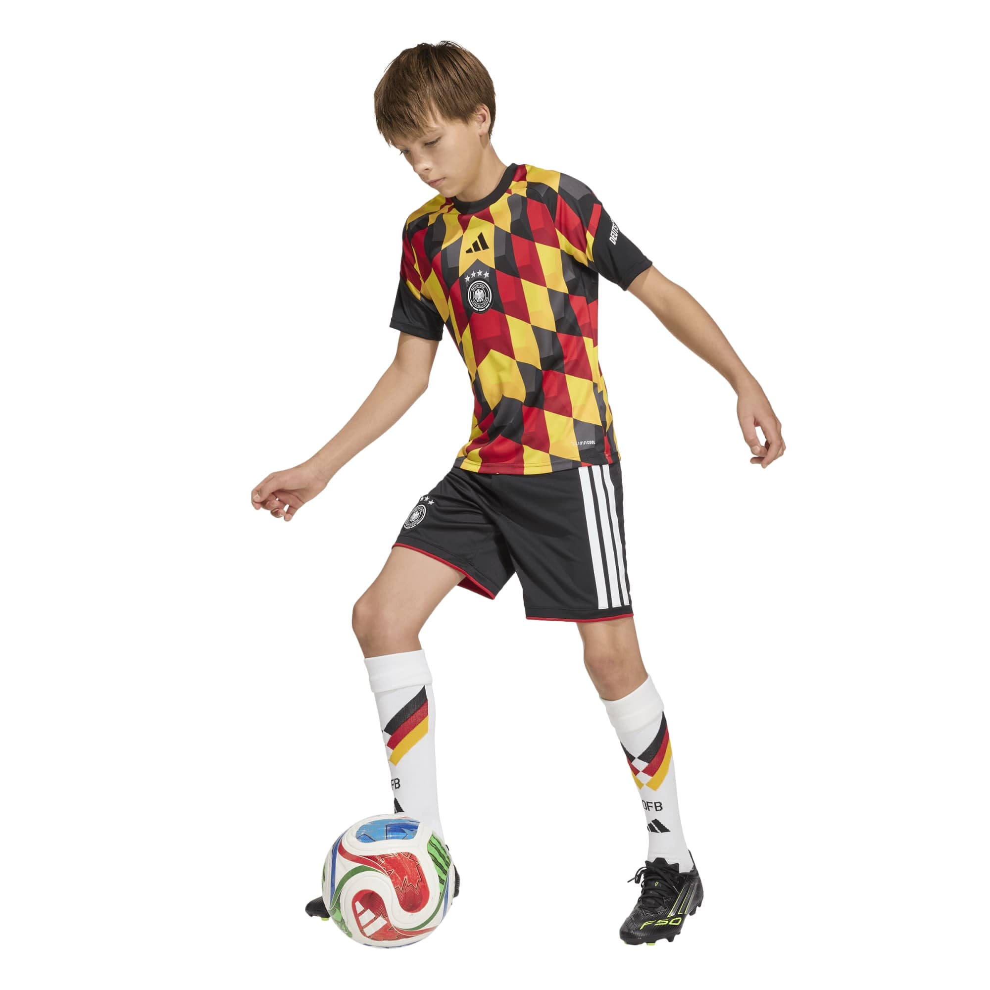 Germany DFB adidas Home Pre Match Top - Black - Kids, , rebel_hi-res