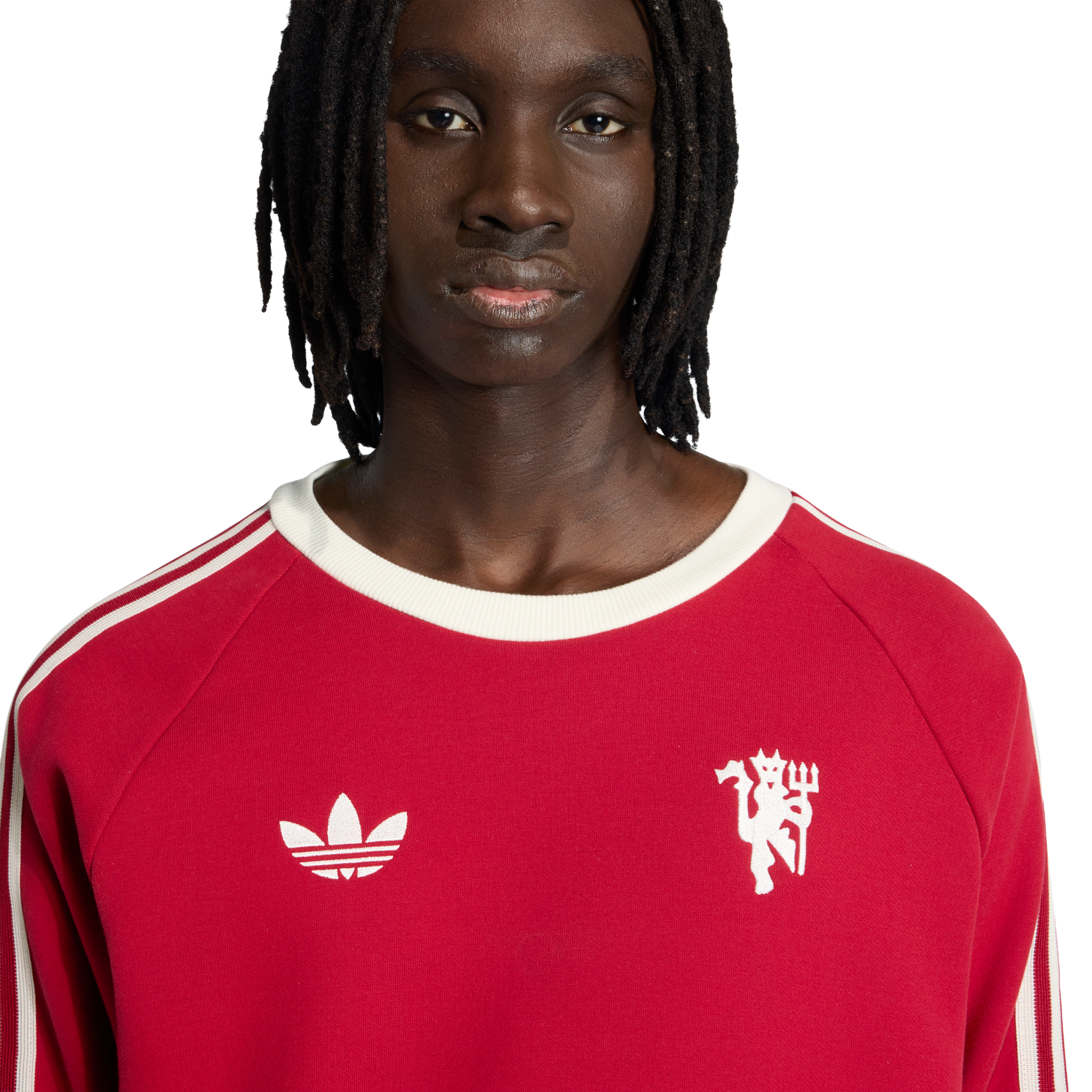 Manchester United adidas Originals Crew Sweater - Red, , rebel_hi-res