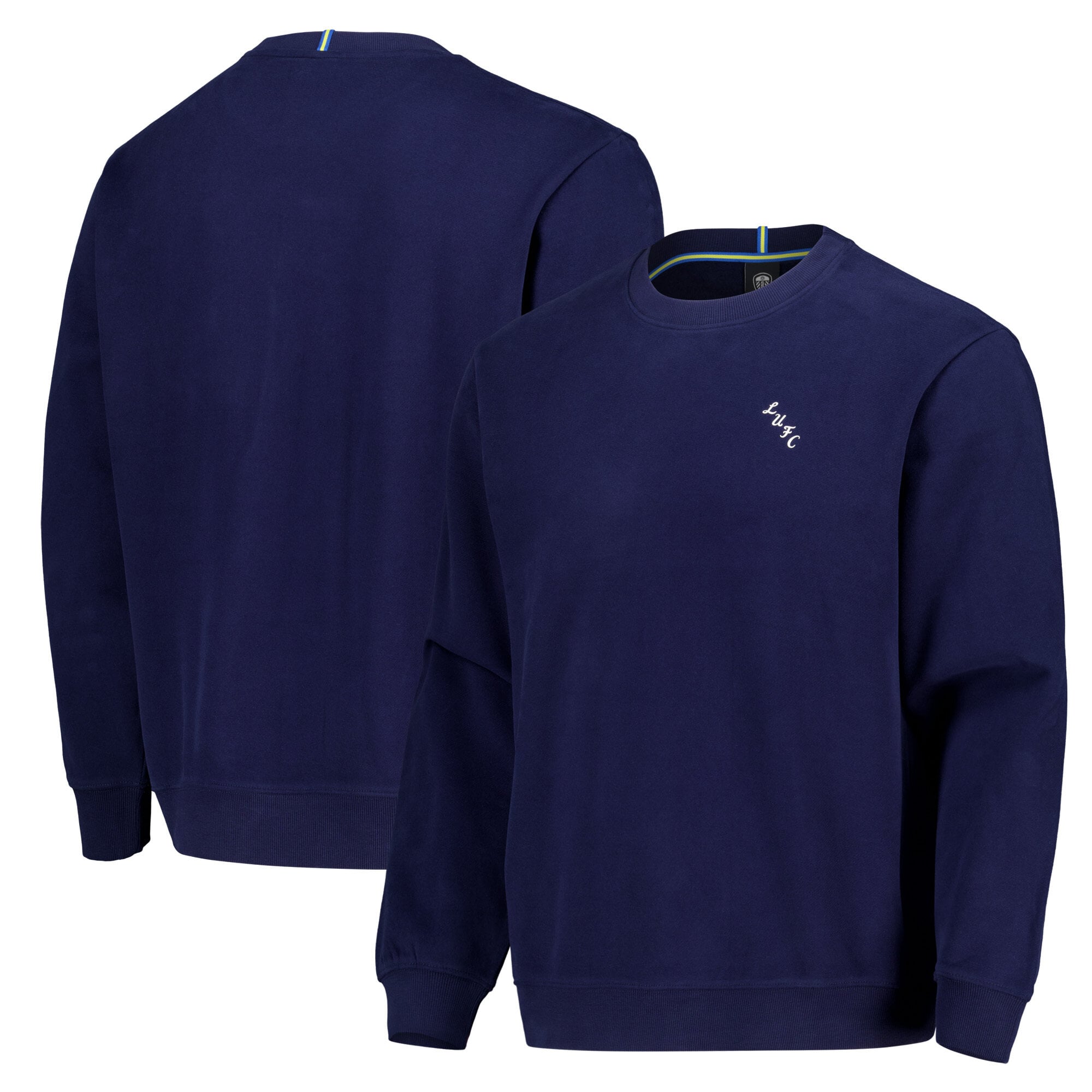 Leeds United Essentials Crew Sweatshirt - Maritime Blue - Mens, , rebel_hi-res