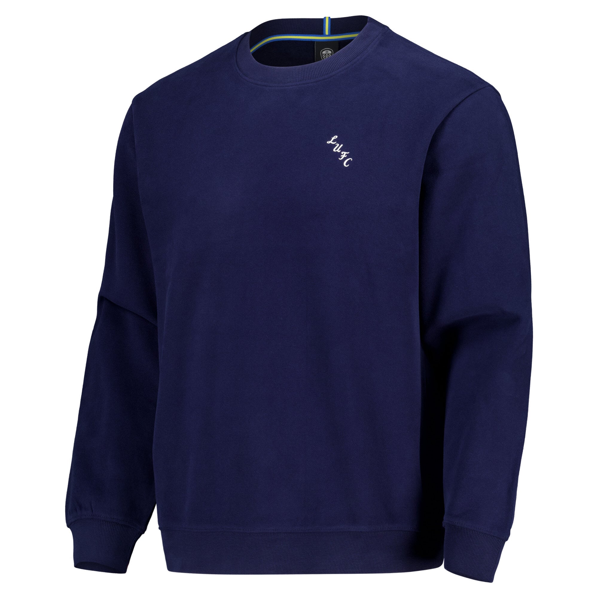 Leeds United Essentials Crew Sweatshirt - Maritime Blue - Mens, , rebel_hi-res