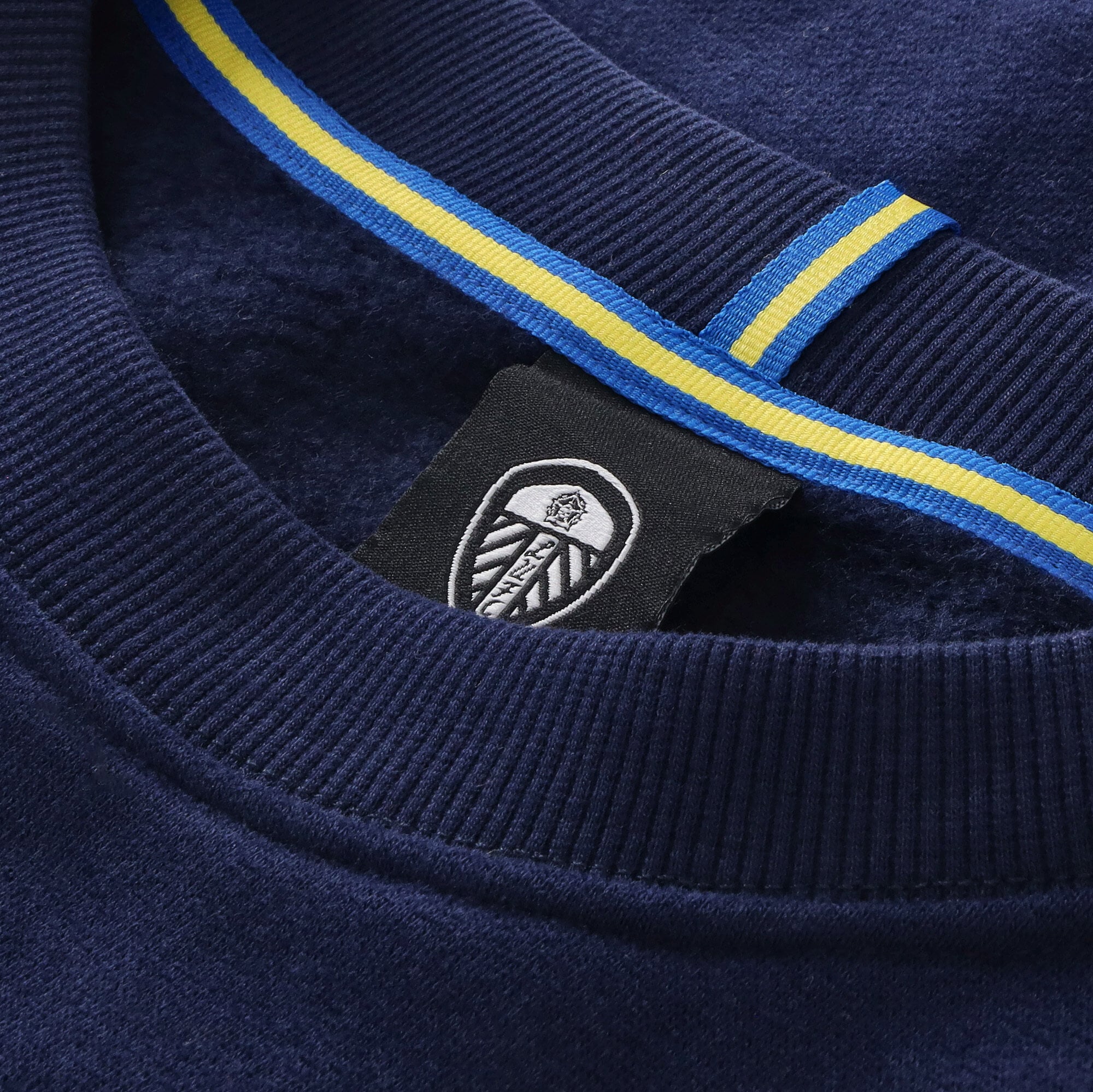 Leeds United Essentials Crew Sweatshirt - Maritime Blue - Mens, , rebel_hi-res