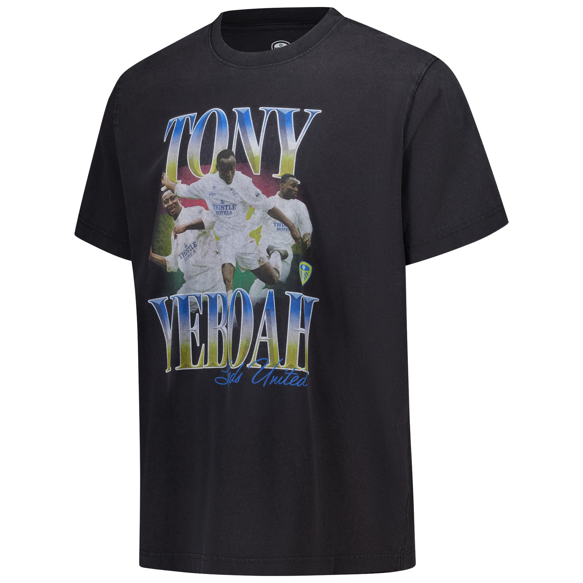 Leeds United Tony Yeboah T-Shirt - Black - Mens, , rebel_hi-res