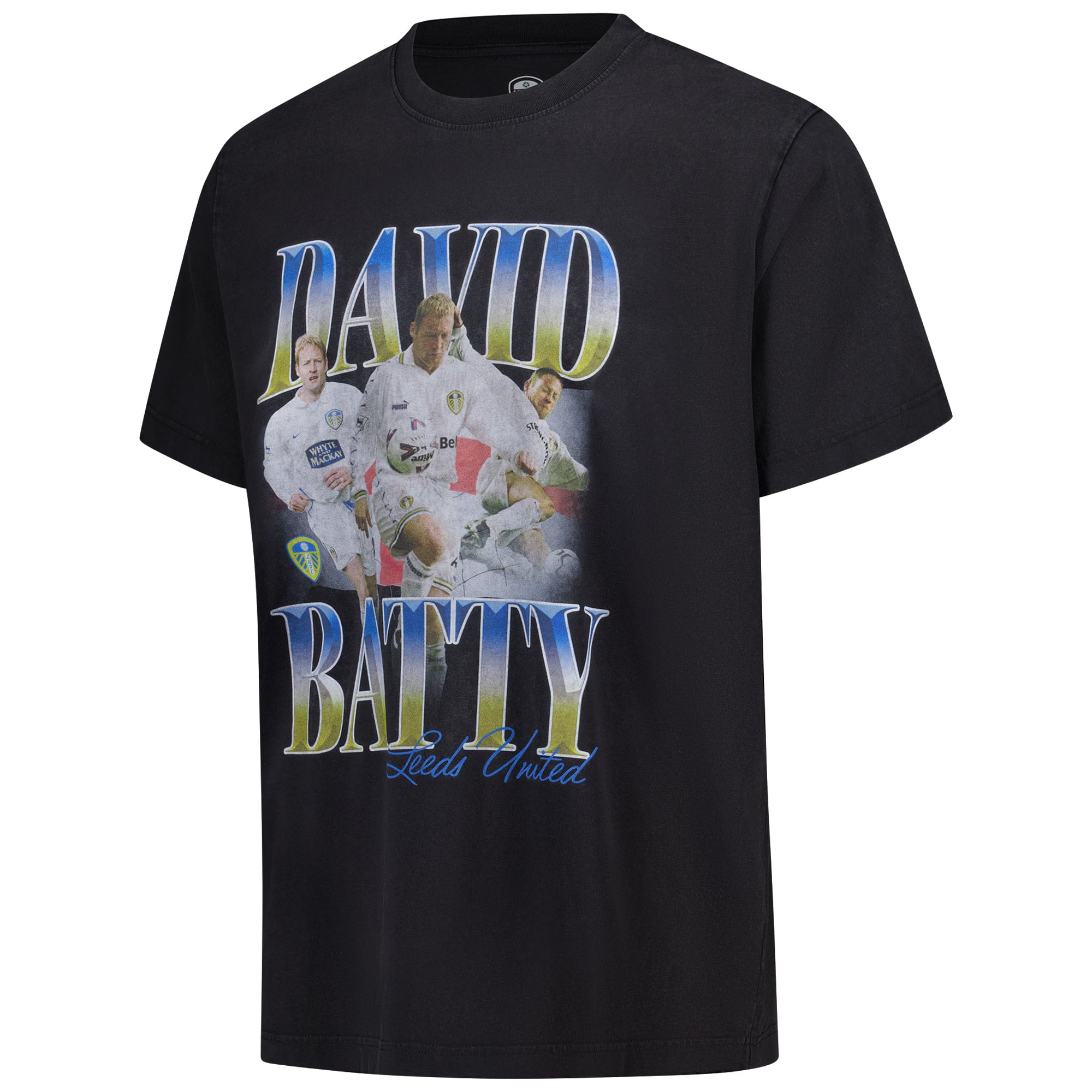 Leeds United David Batty T-Shirt - Black - Mens, , rebel_hi-res