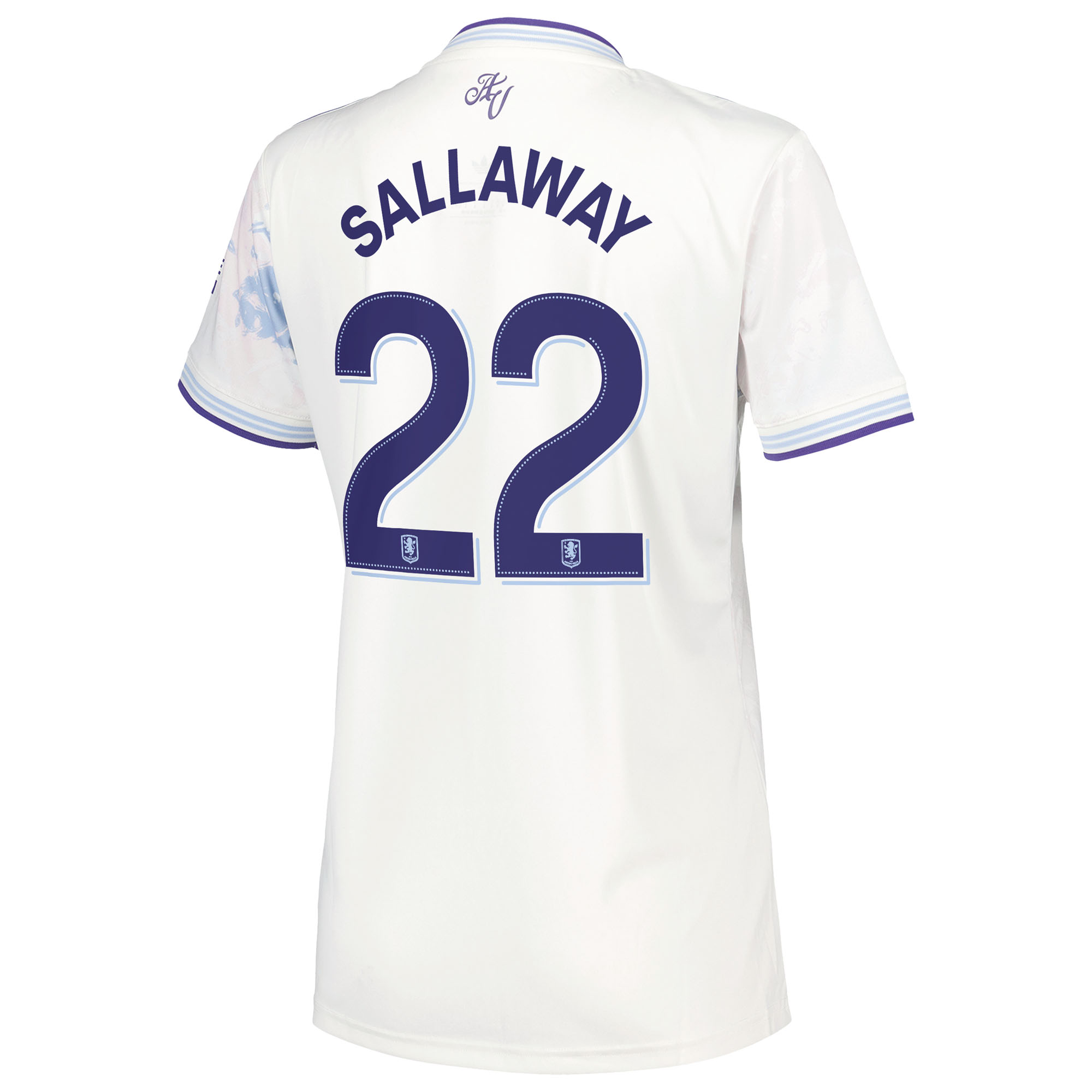 Aston Villa adidas Third Shirt 2025-26 - Womens with Sallaway&nbsp; 22 Cup printing, , rebel_hi-res