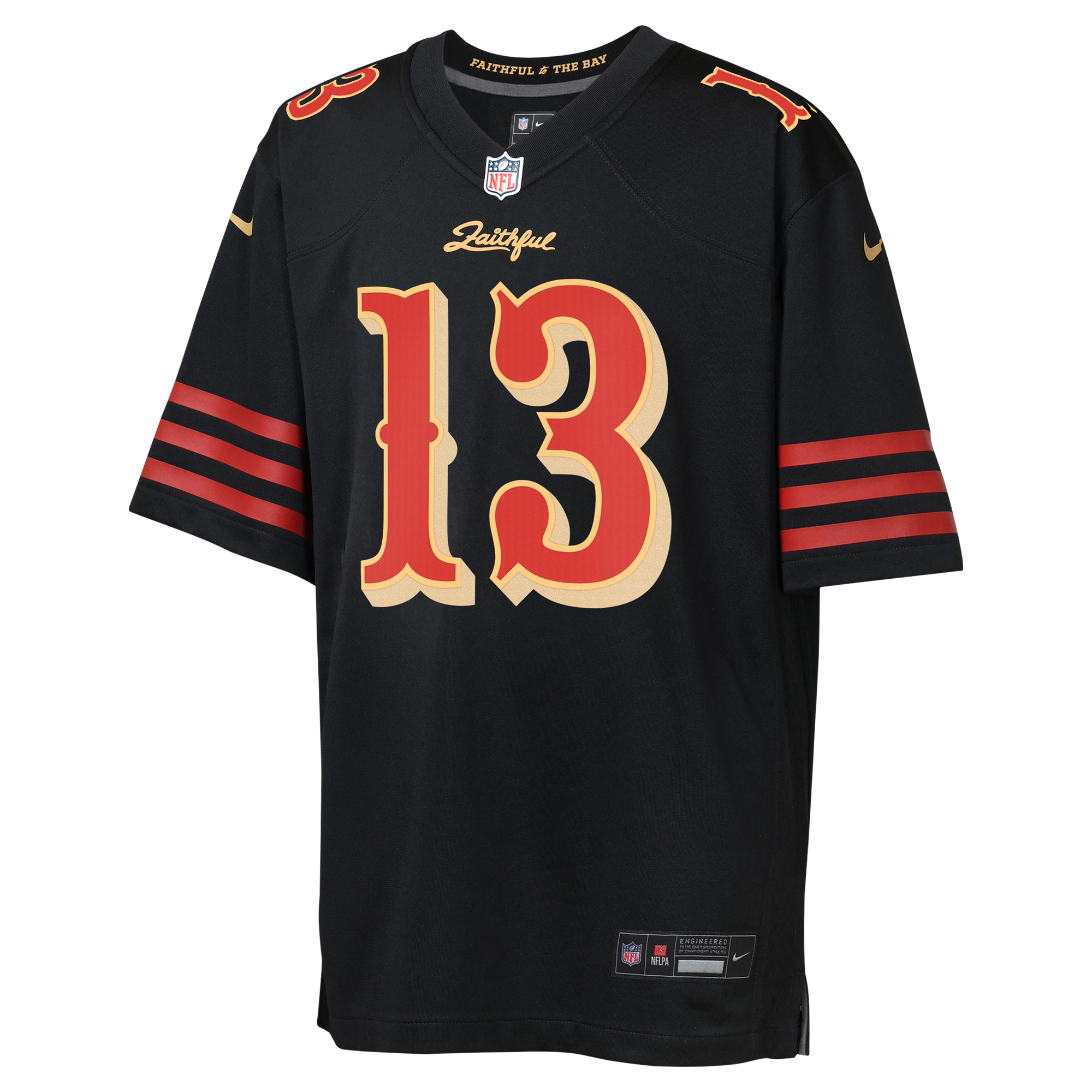 San Francisco 49ers Nike Game Rivalry  Jersey - Black - Brock Purdy - Youth, , rebel_hi-res