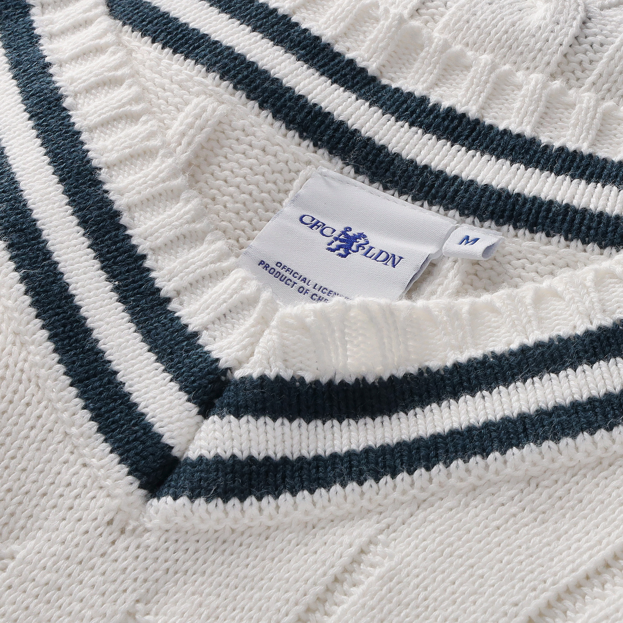 Chelsea Pensioners Cable Knit Sweatshirt - White, , rebel_hi-res