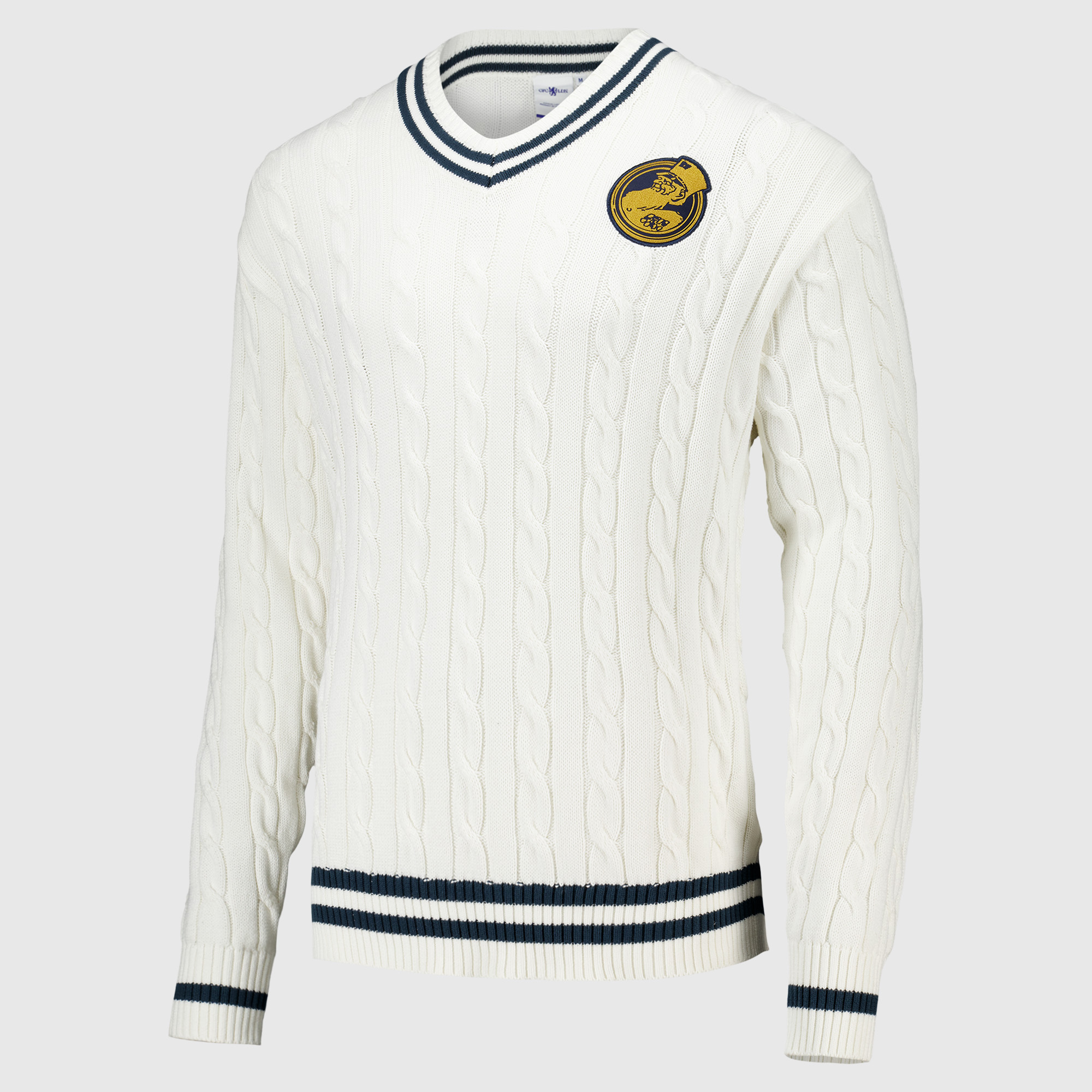 Chelsea Pensioners Cable Knit Sweatshirt - White, , rebel_hi-res