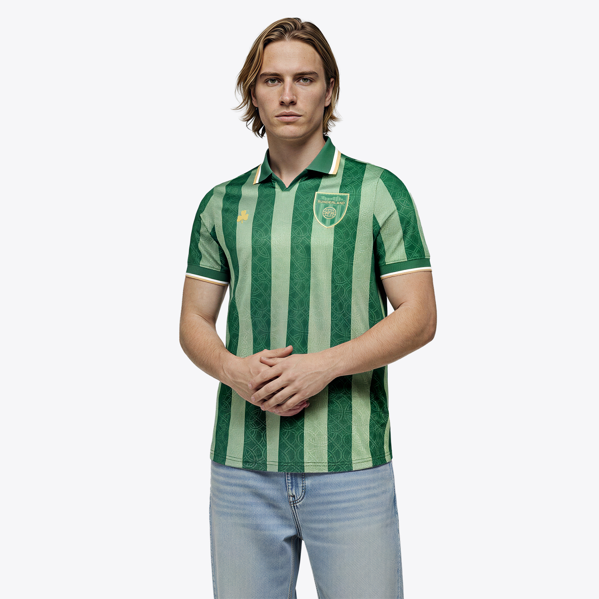 Sunderland St Patricks Day Fan Top - Green - Unisex, , rebel_hi-res