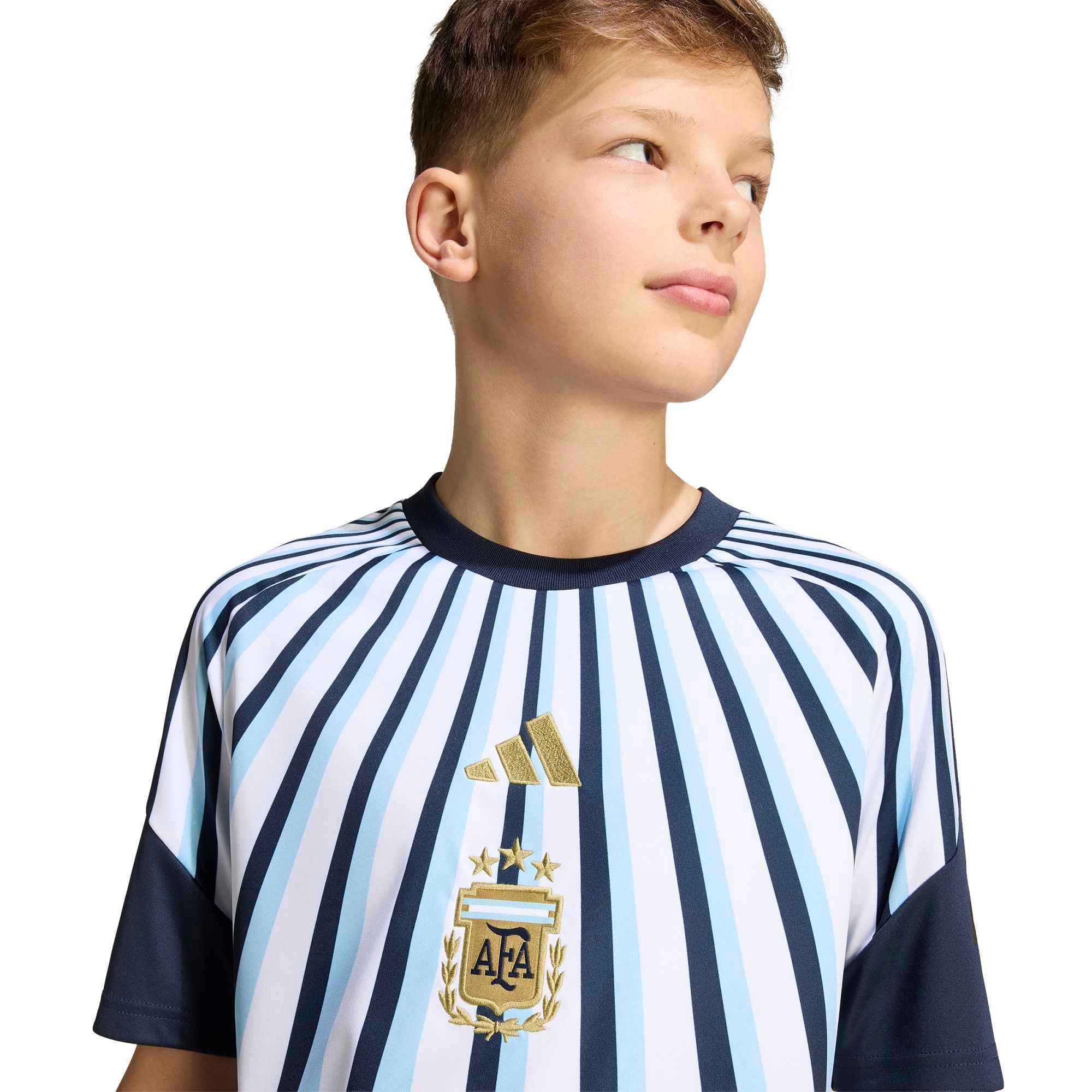 Argentina adidas Home Pre Match Top - White - Kids, , rebel_hi-res