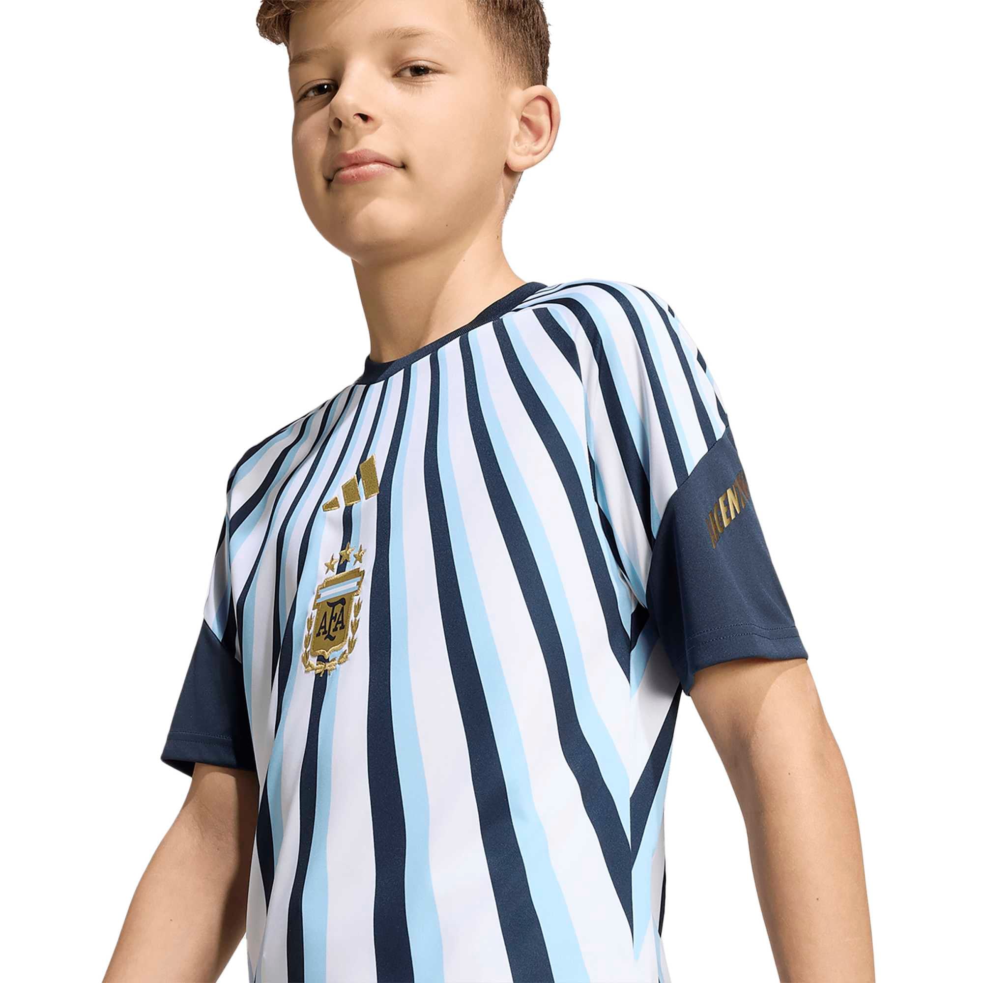 Argentina adidas Home Pre Match Top - White - Kids, , rebel_hi-res