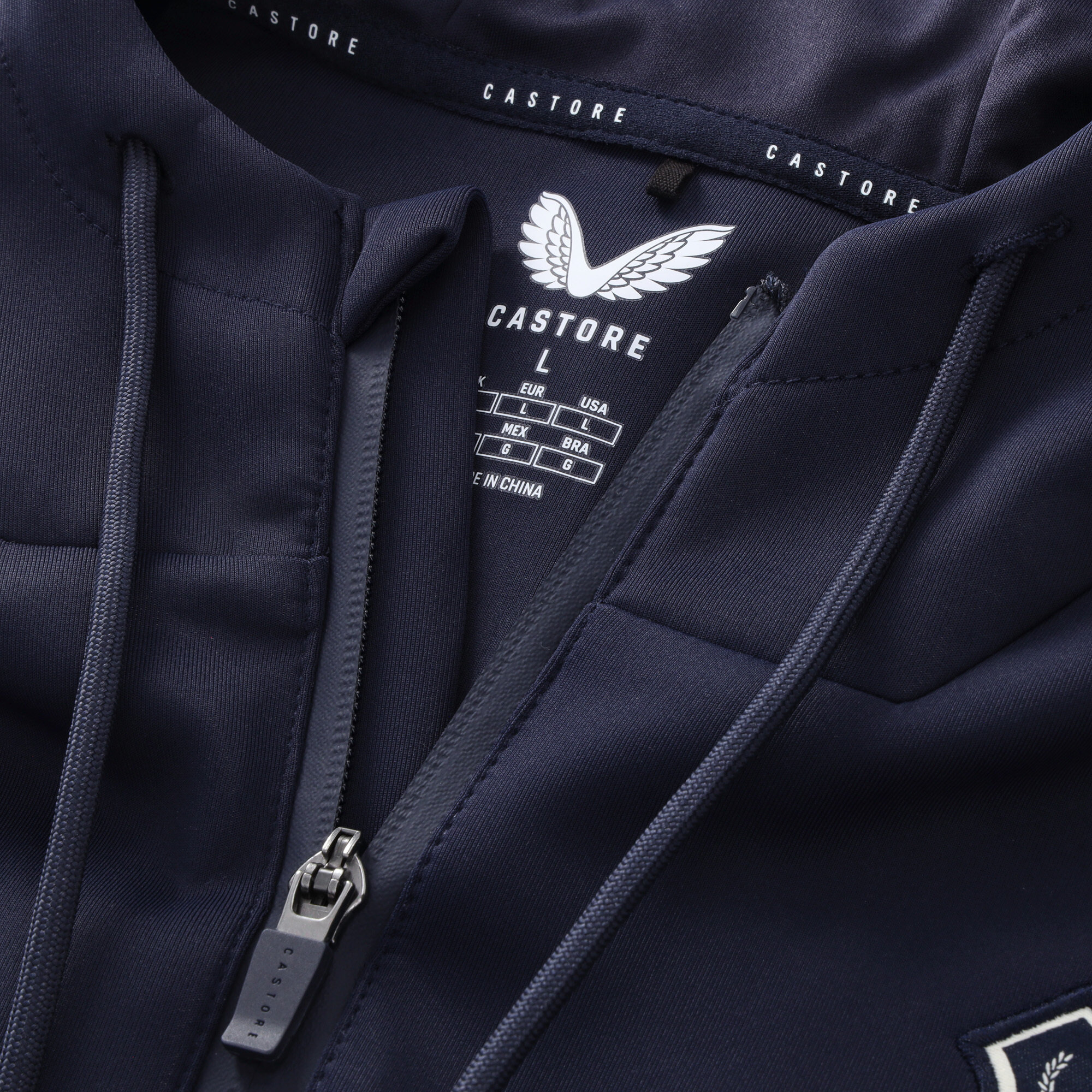 Everton Castore Coaches Off Pitch Hoodie - Navy, , rebel_hi-res