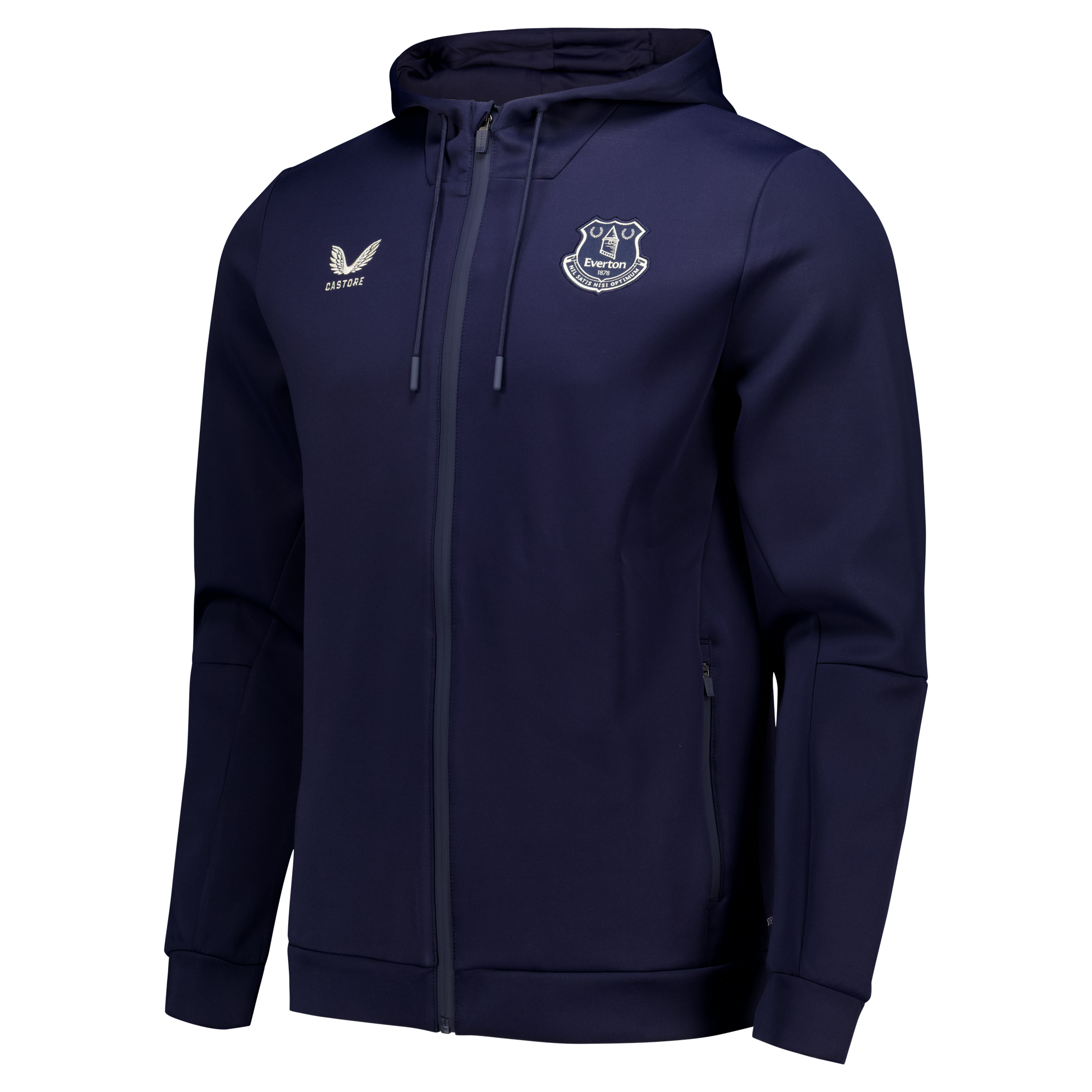 Everton Castore Coaches Off Pitch Hoodie - Navy, , rebel_hi-res