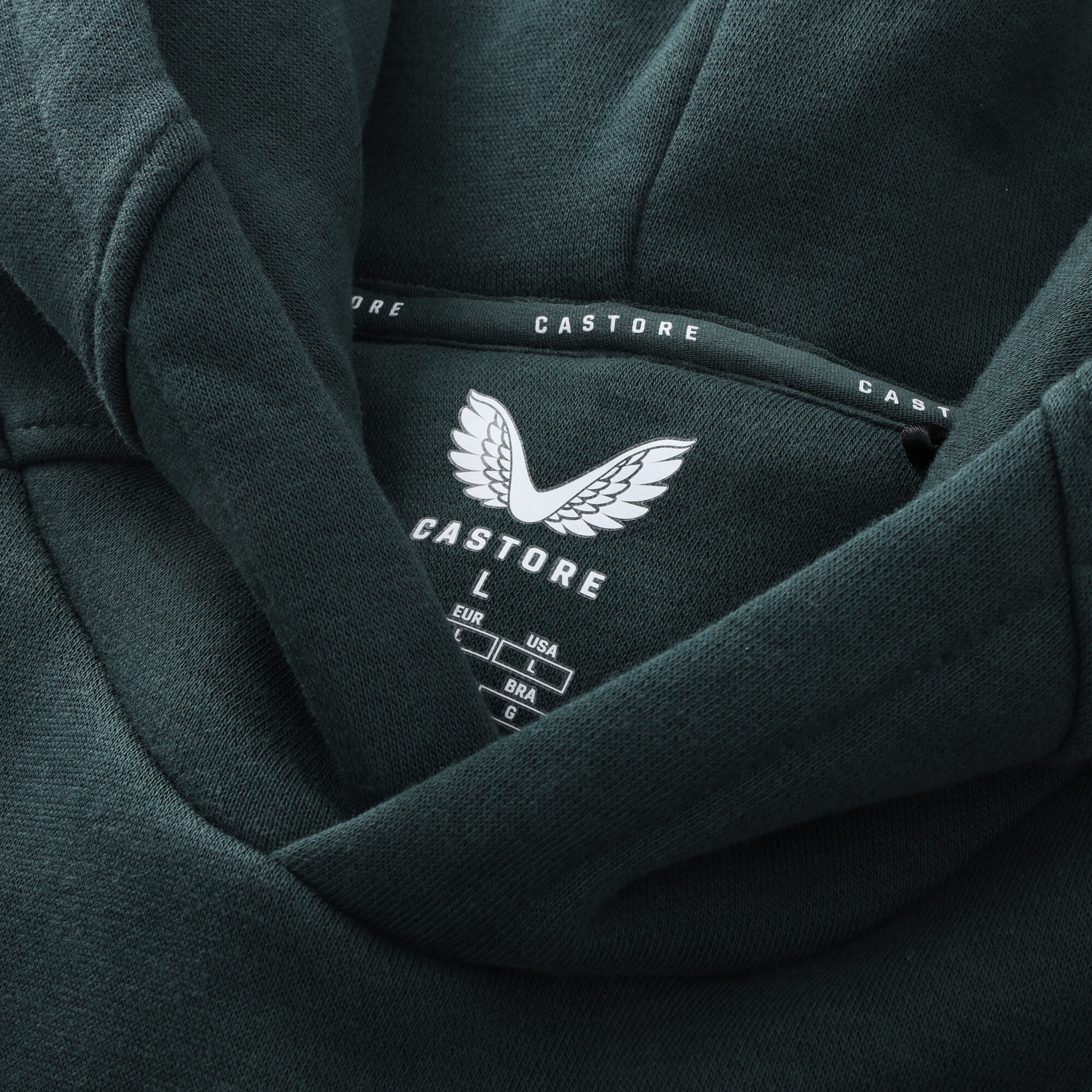 Everton Castore Players Off Pitch Hoodie - Dark Green, , rebel_hi-res