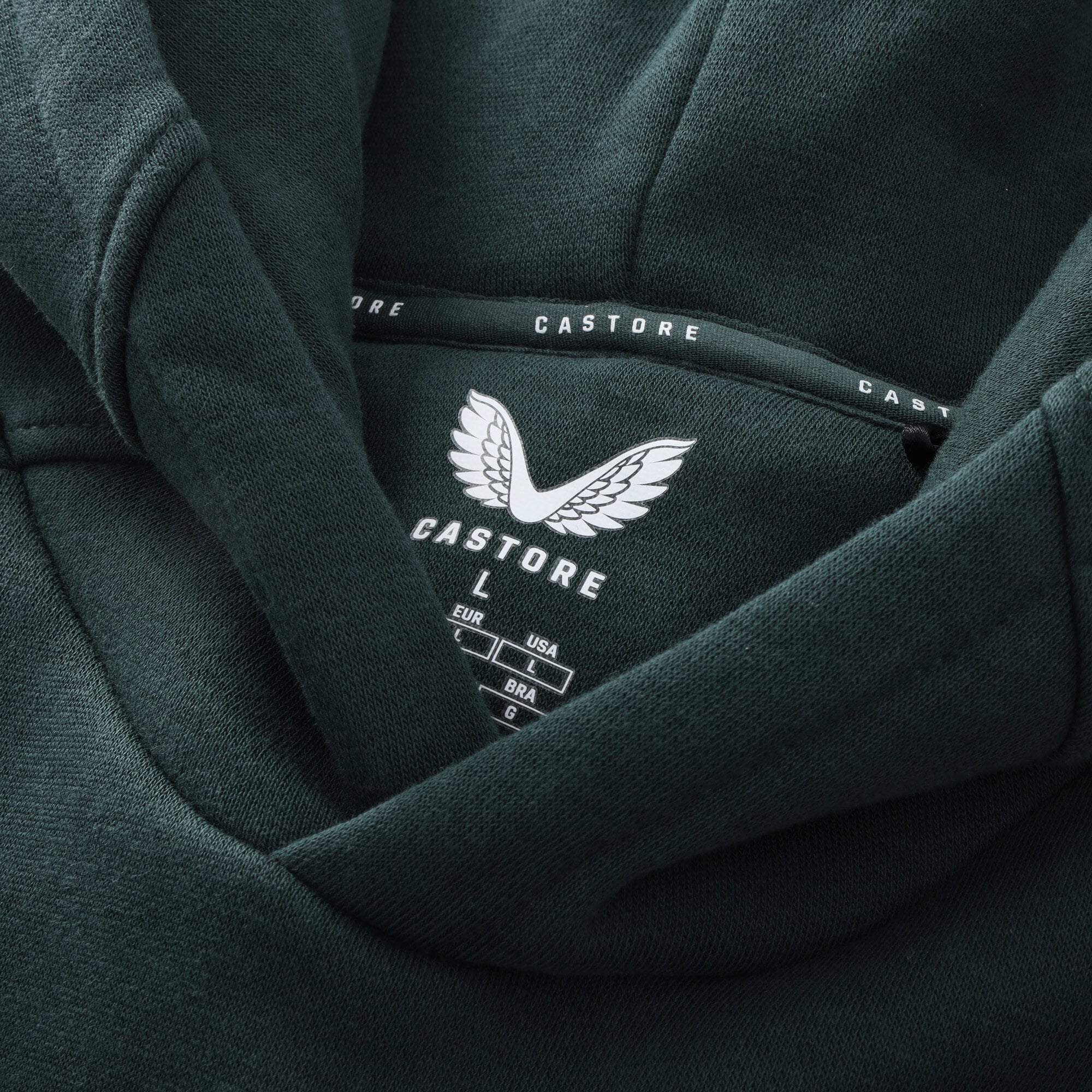 Everton Castore Players Off Pitch Hoodie - Dark Green - Womens, , rebel_hi-res