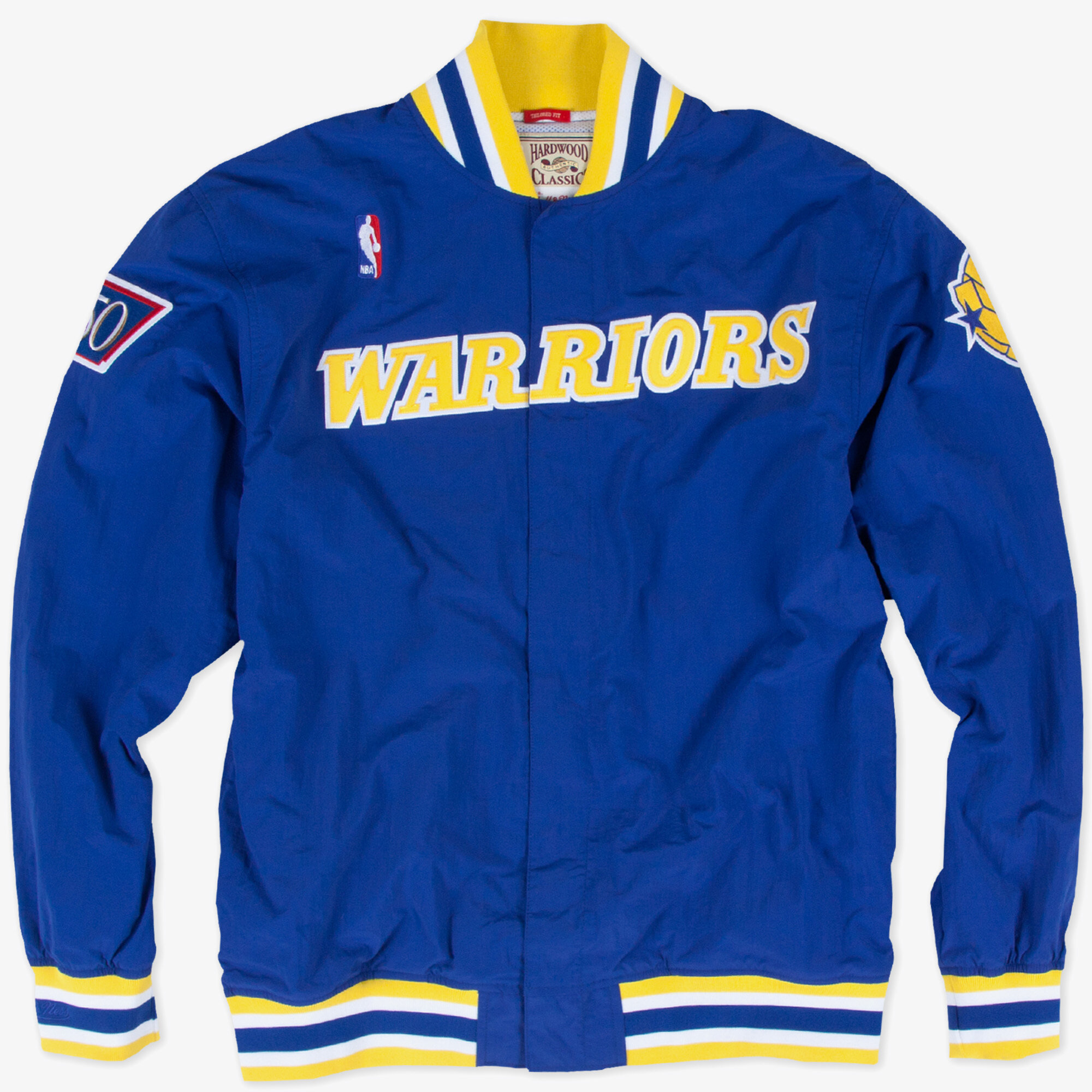 Golden State Warriors Mitchell & Ness Authentic Warm Up Jacket - Mens, , rebel_hi-res