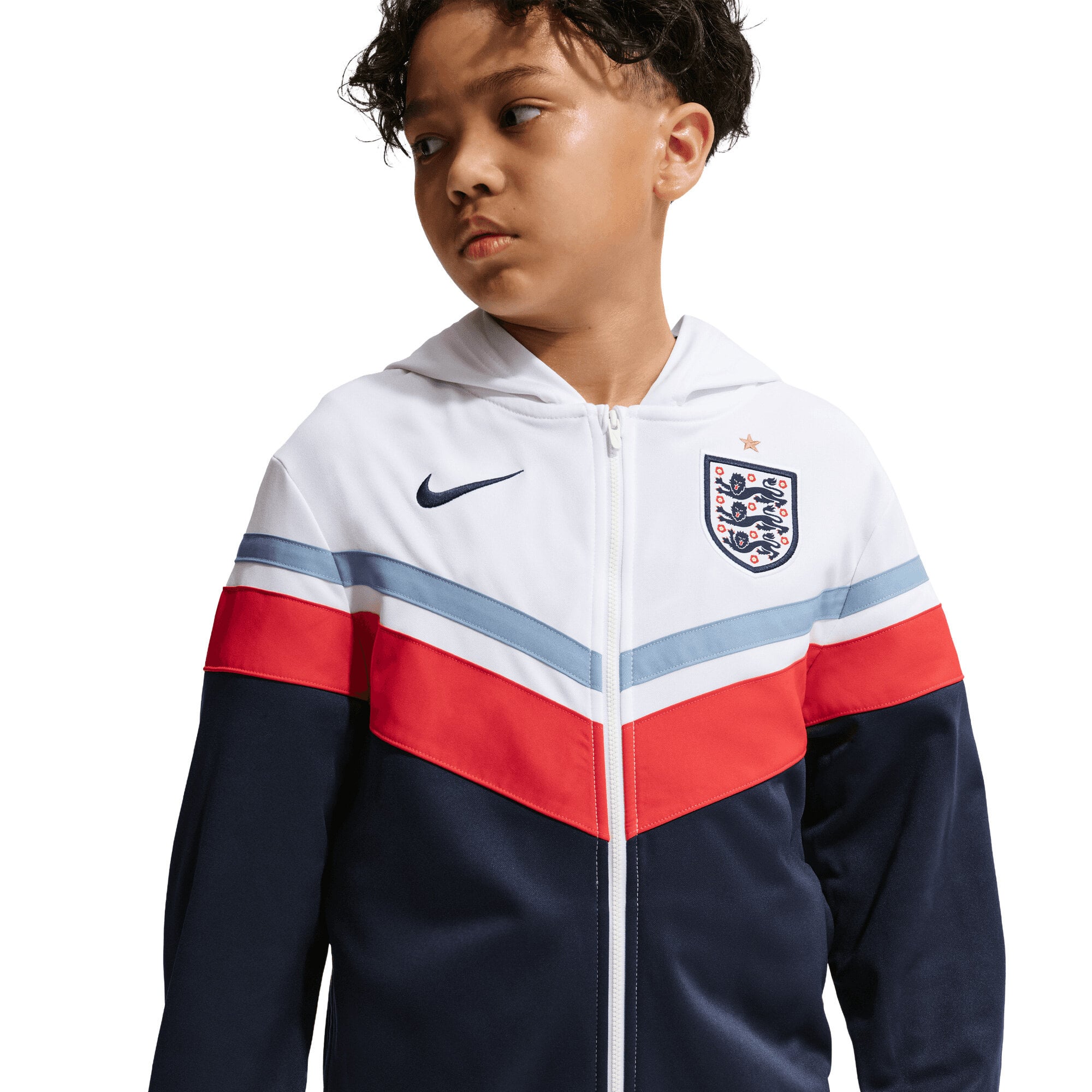 England Nike NSW Dri-FIT Tracksuit - White/Red - Kids, , rebel_hi-res