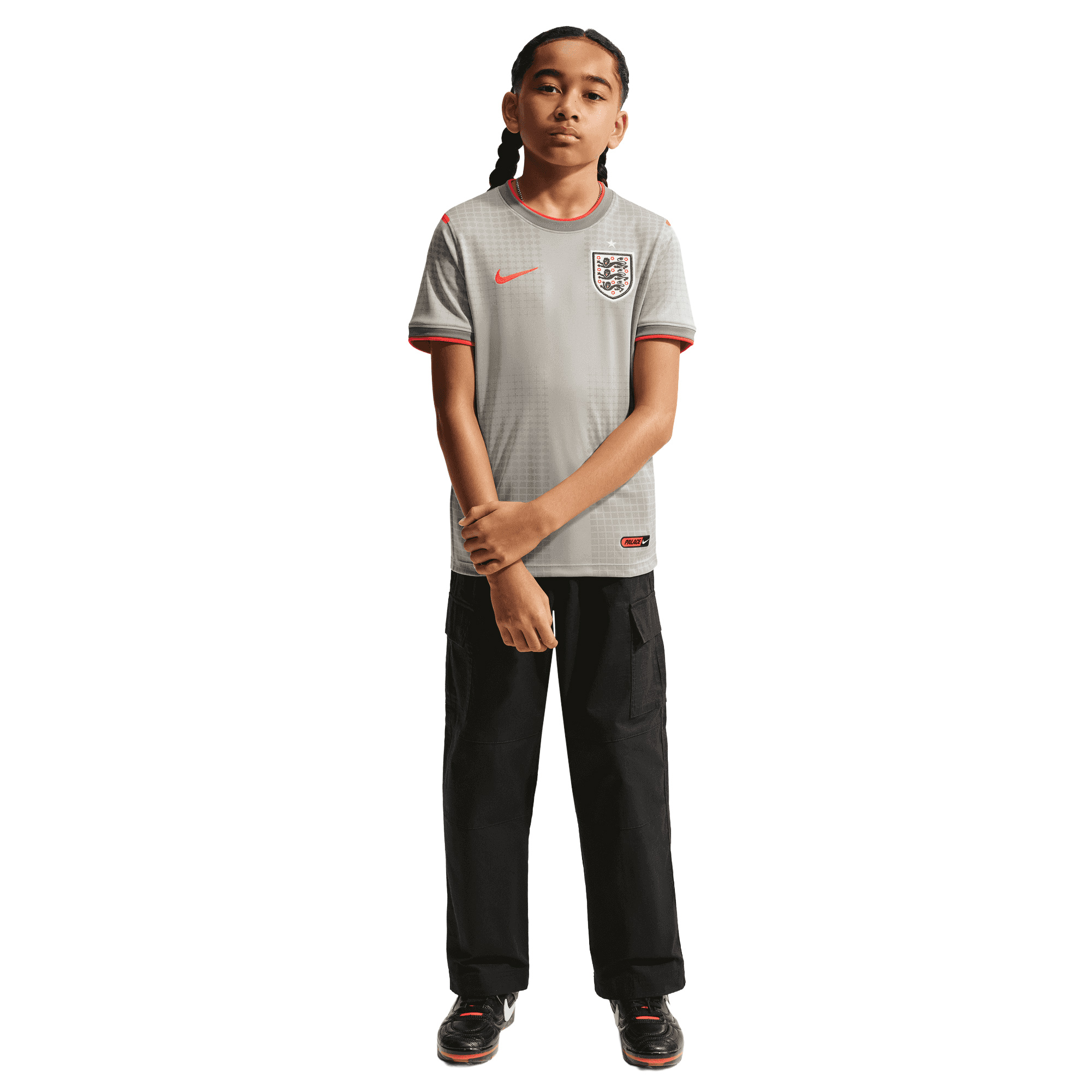 England Nike x Palace Pre Match Top - Pewter Grey - Kids, , rebel_hi-res