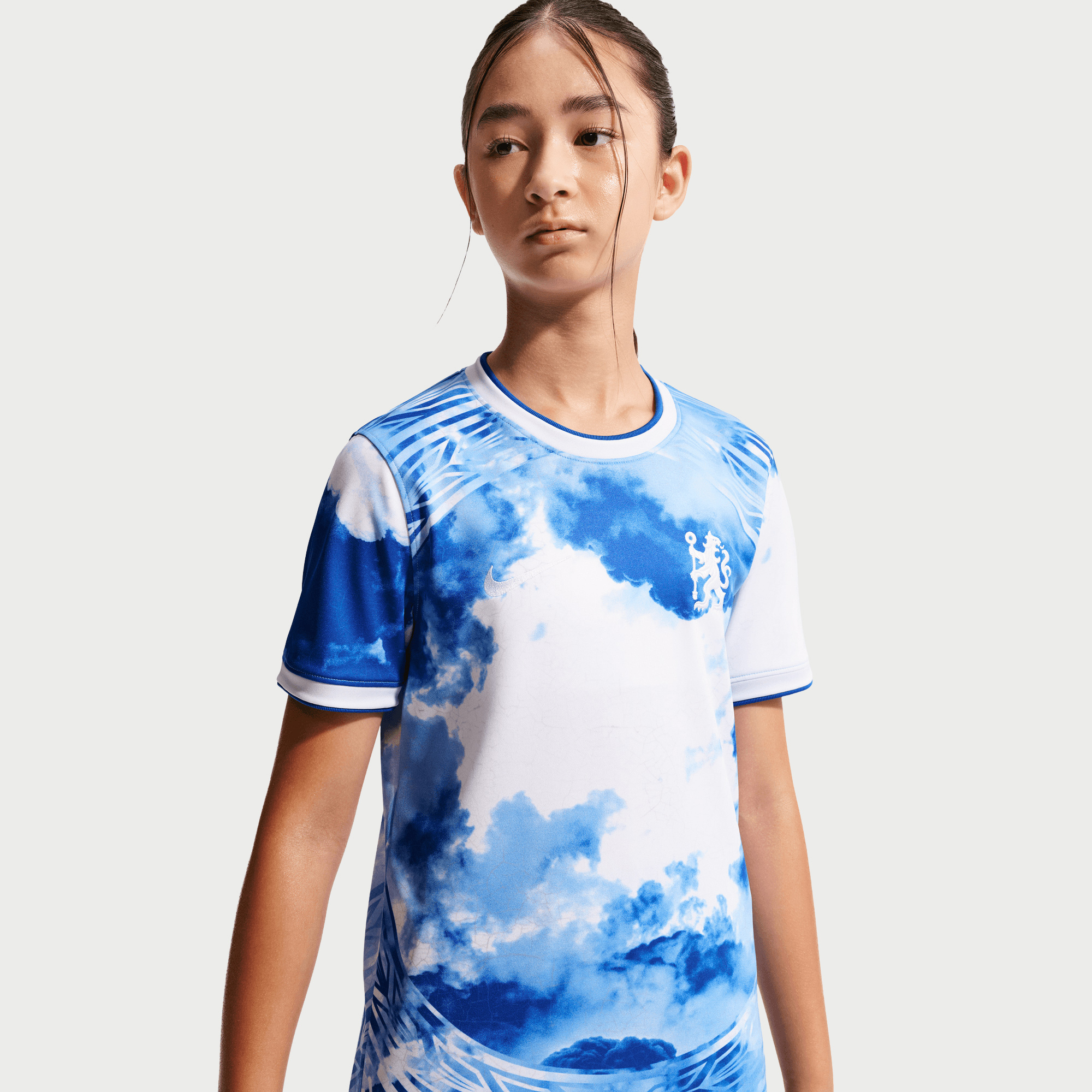 Chelsea Nike Home Pre Match Top - White - Kids, , rebel_hi-res